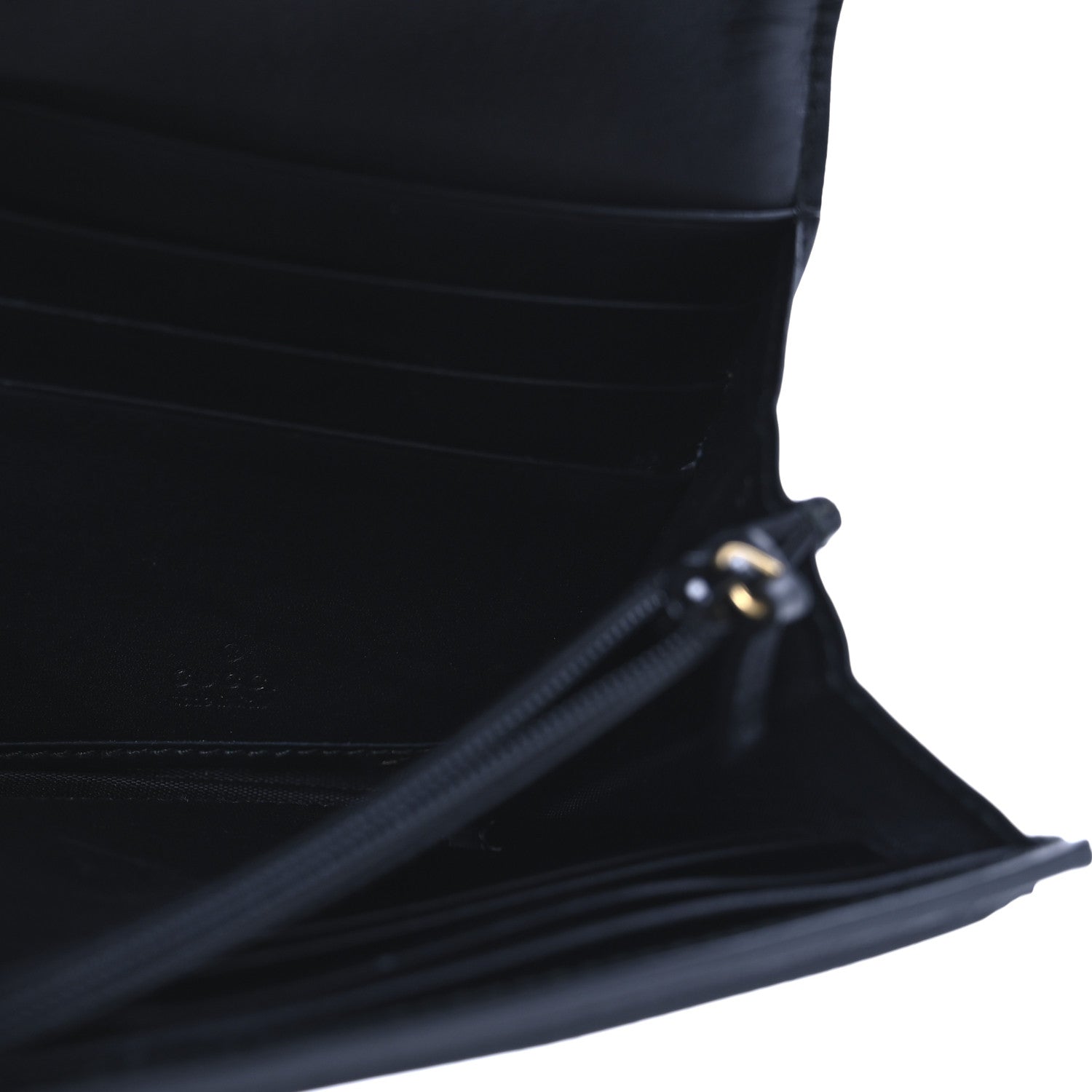 Calfskin Web Continental Wallet Black