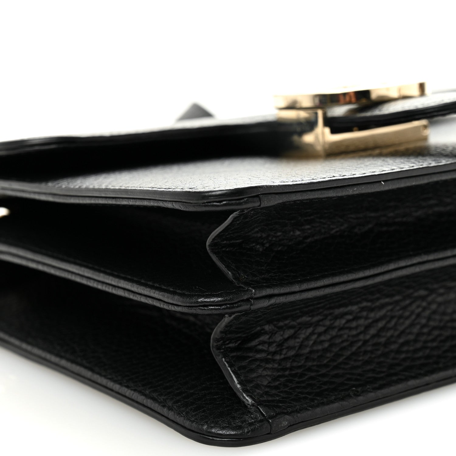 Dollar Calfskin Small Interlocking G Shoulder Bag Black
