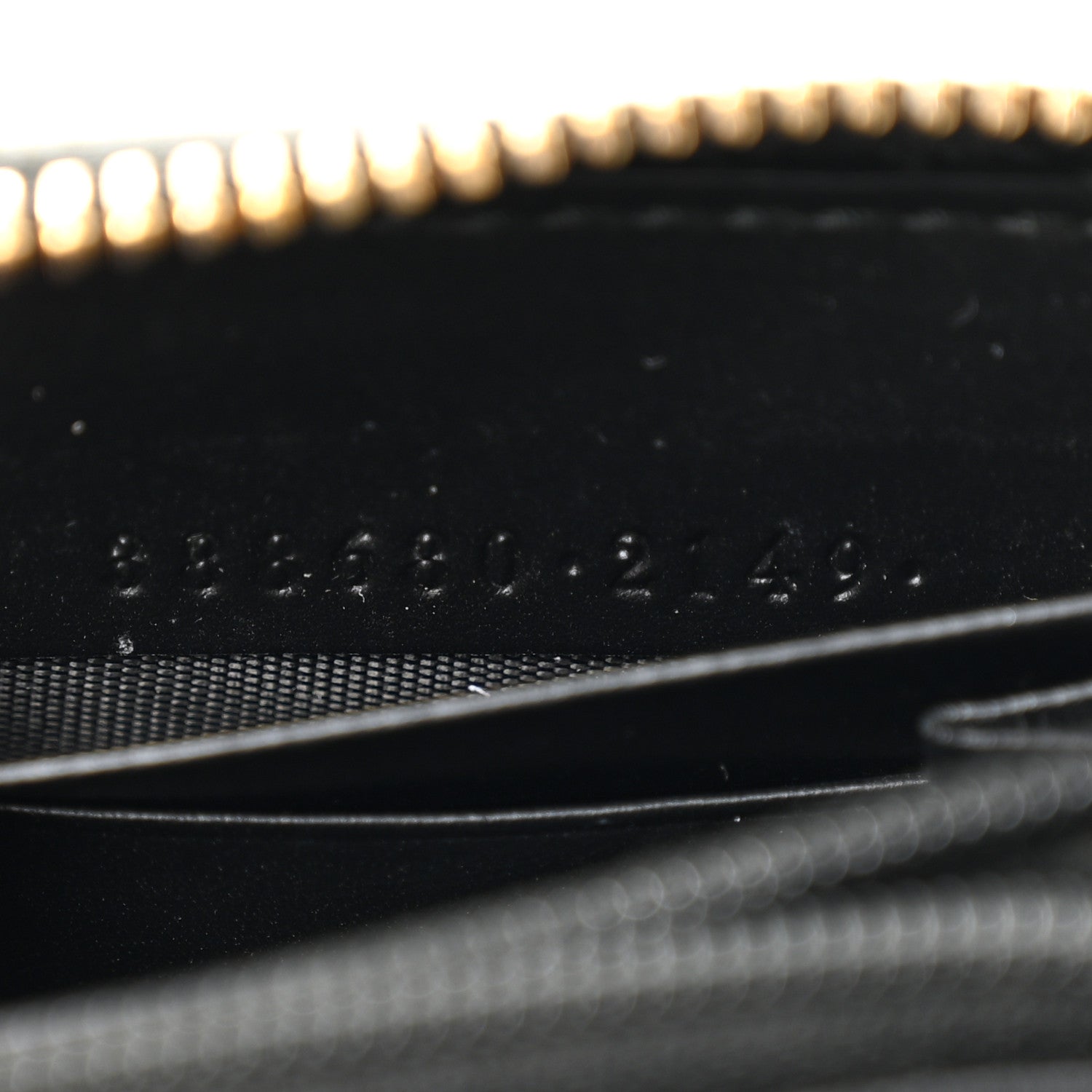 Guccissima Bow Zip Around Wallet Black