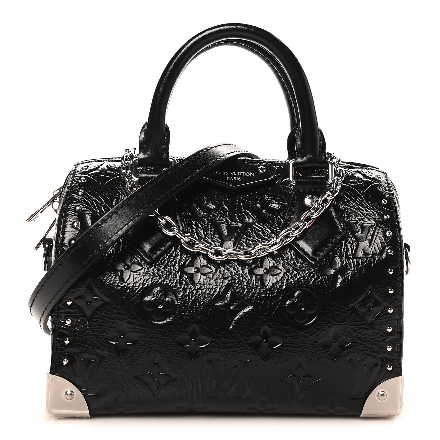 Calfskin Monogram Saga Speedy Trunk 20 Black