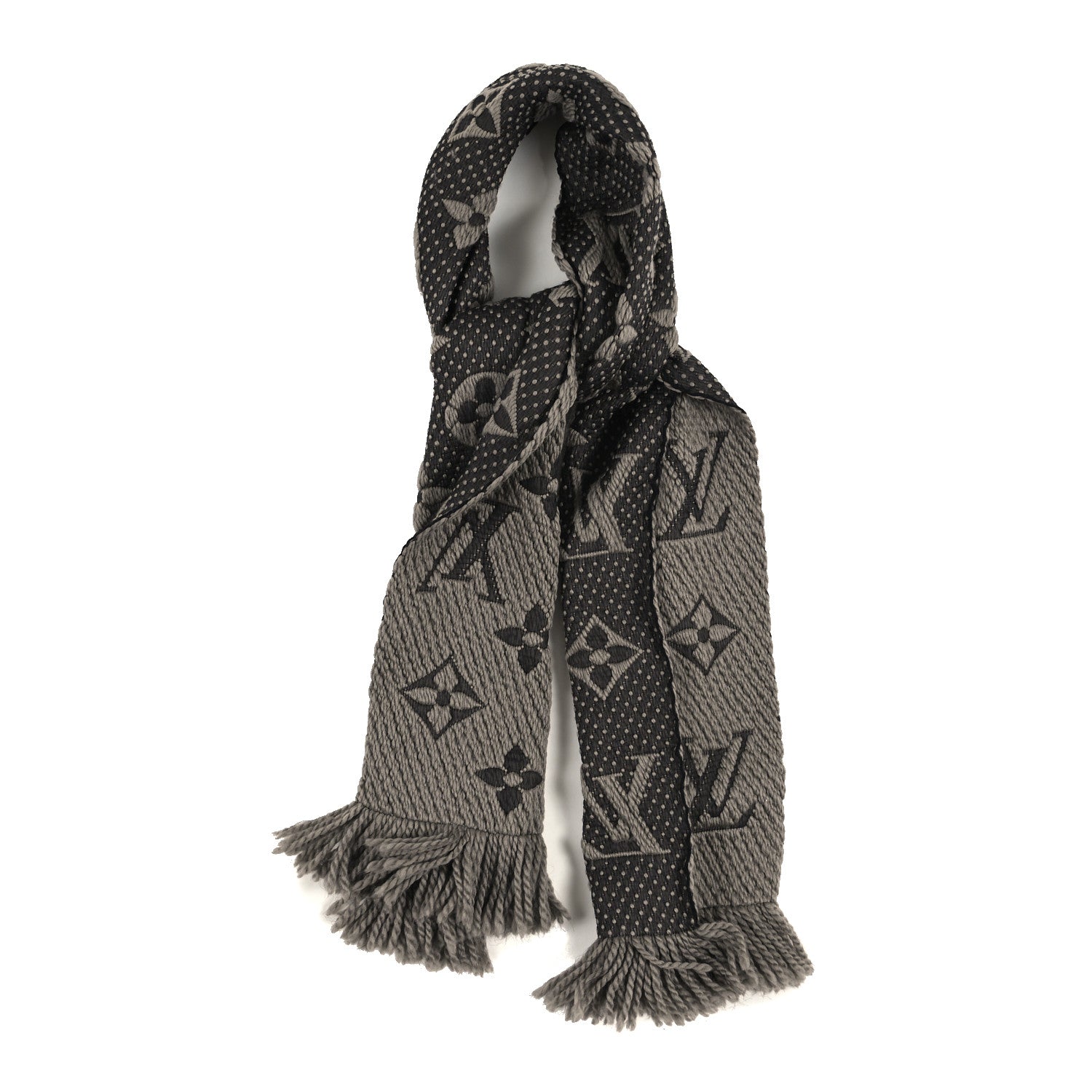 Wool Silk Logomania Scarf Verone