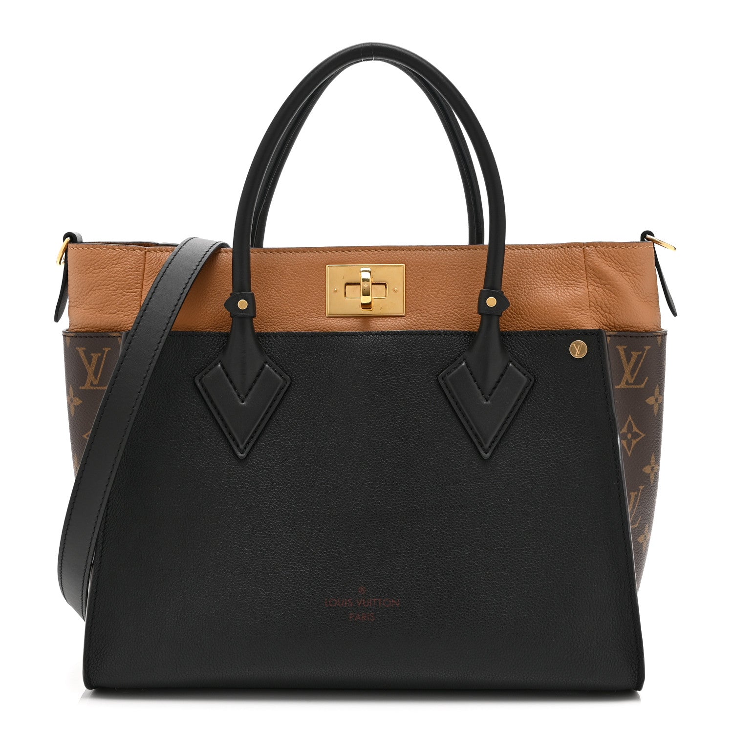 Calfskin Monogram On My Side Black