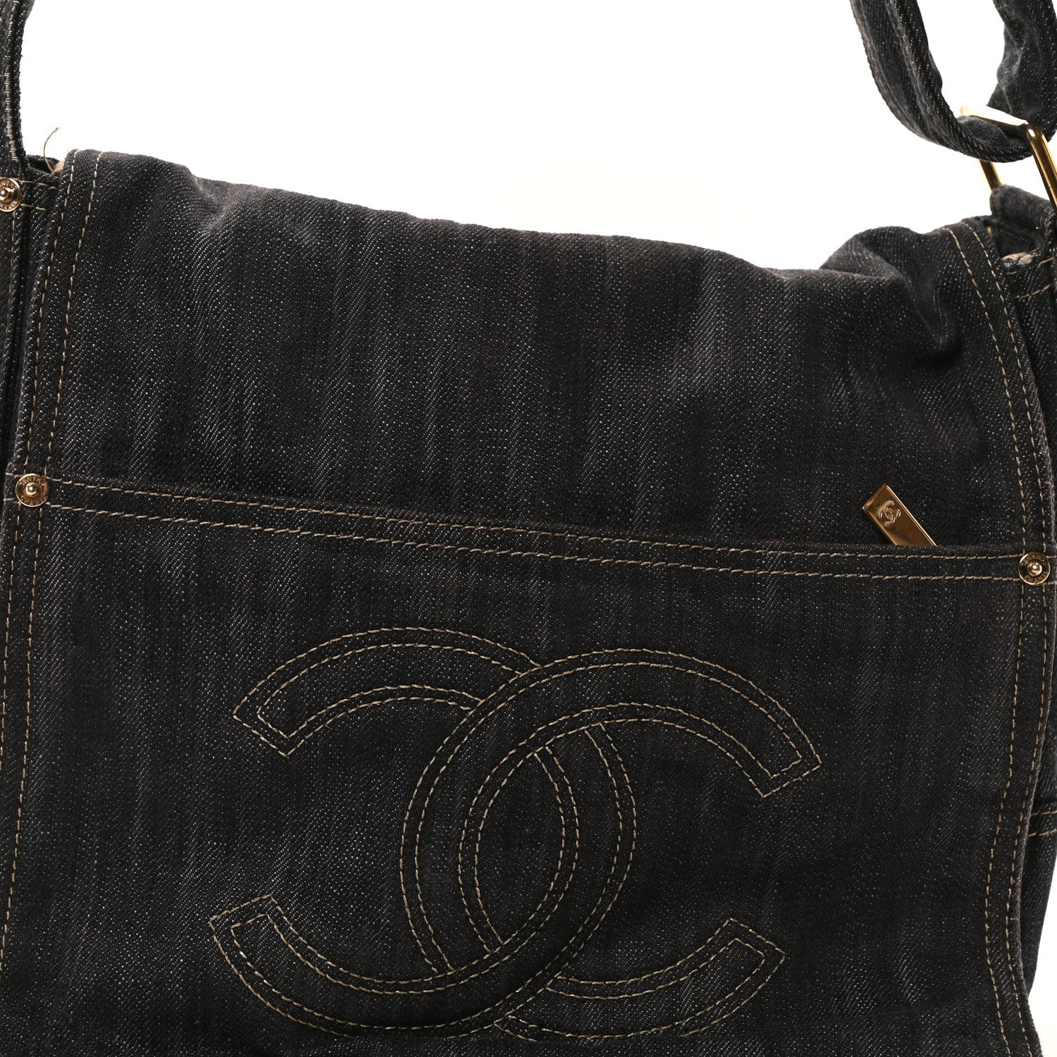 Denim CC Messenger Bag Blue