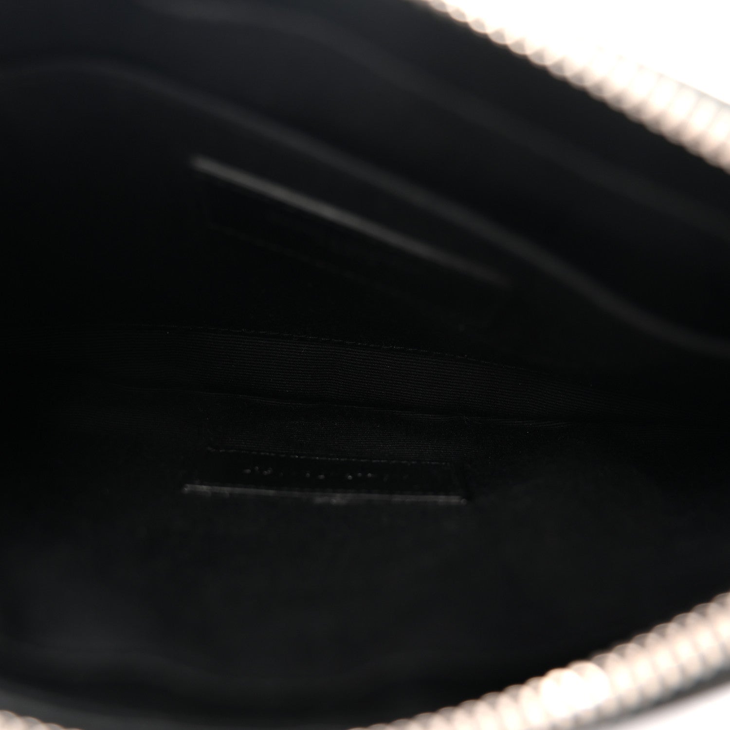 Calfskin Matelasse Chevron Monogram Pouch Black