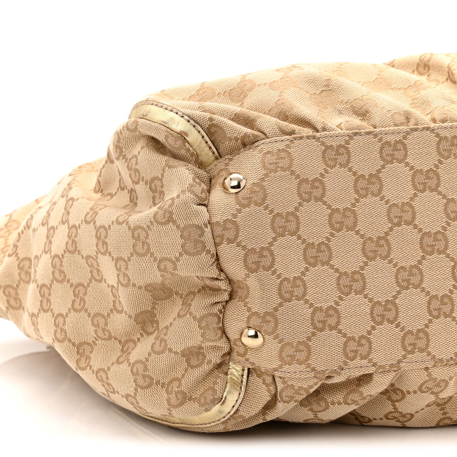 Monogram D Gold Large Tote Metallic Gold