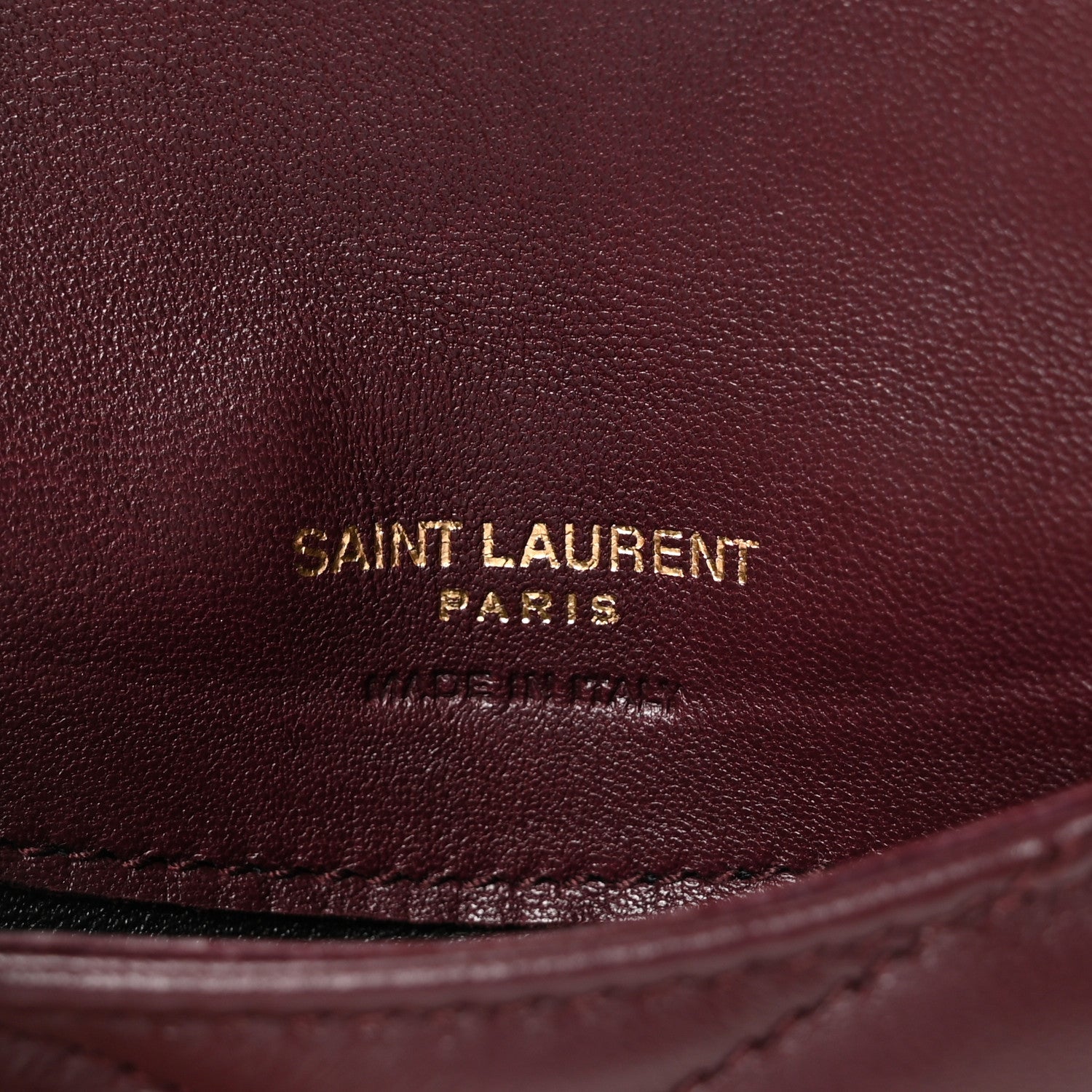 Calfskin Matelasse Chevron Monogram Compact Wallet Hot Wine