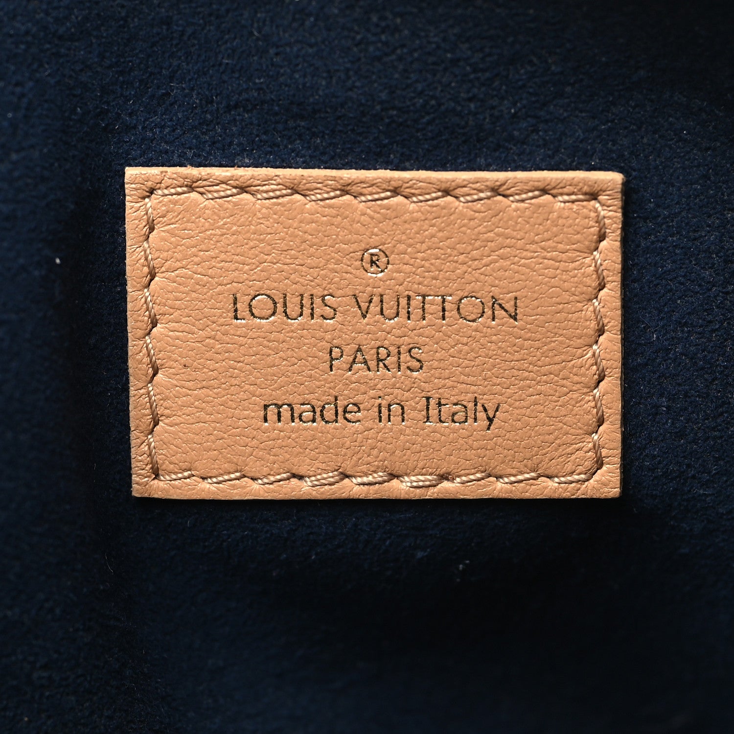 Lambskin Embossed Monogram Coussin PM Camel
