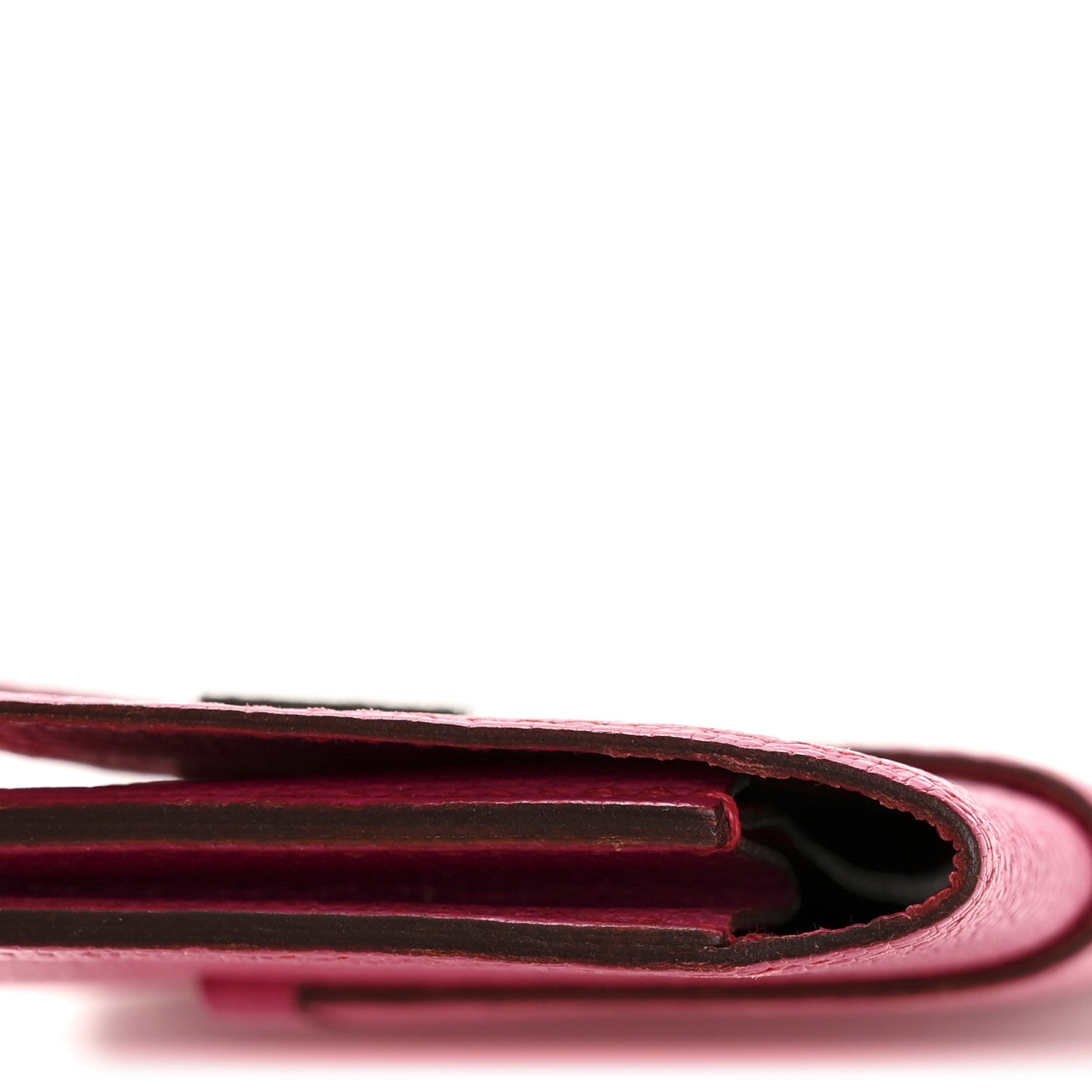Chevre Mysore Bearn Card Case Wallet Rose Shocking