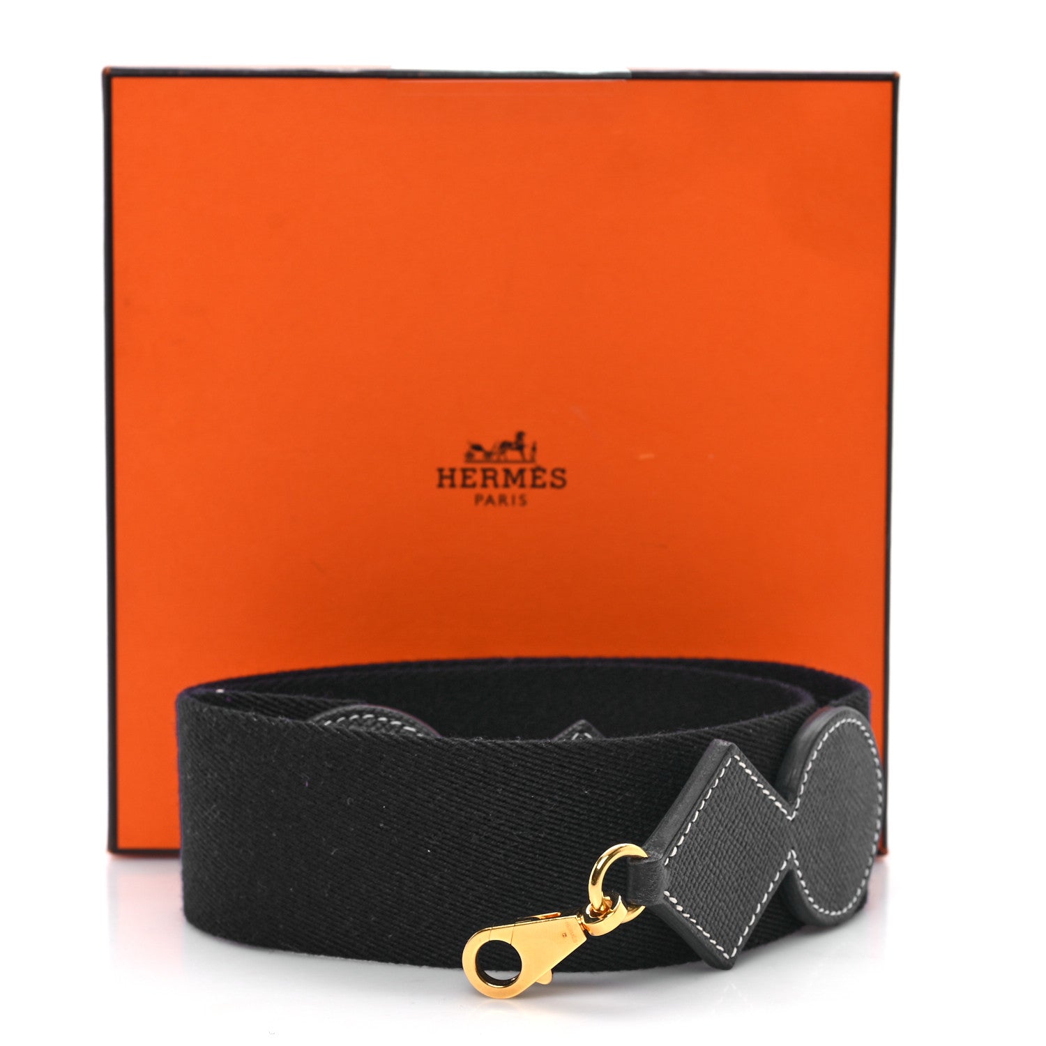 Toile Epsom Shoulder Strap Indigo Black Rouge H