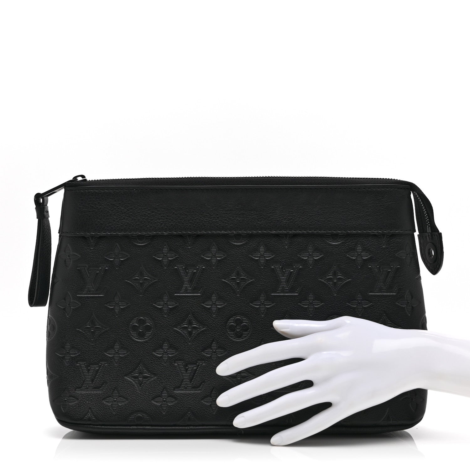 Shadow Calfskin Monogram Pochette Voyage Souple Black
