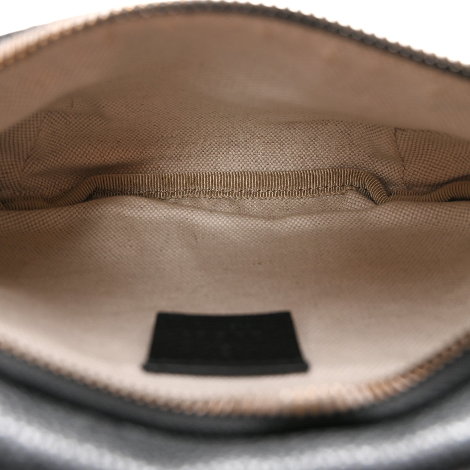 Grained Calfskin Logo Belt Bag Black