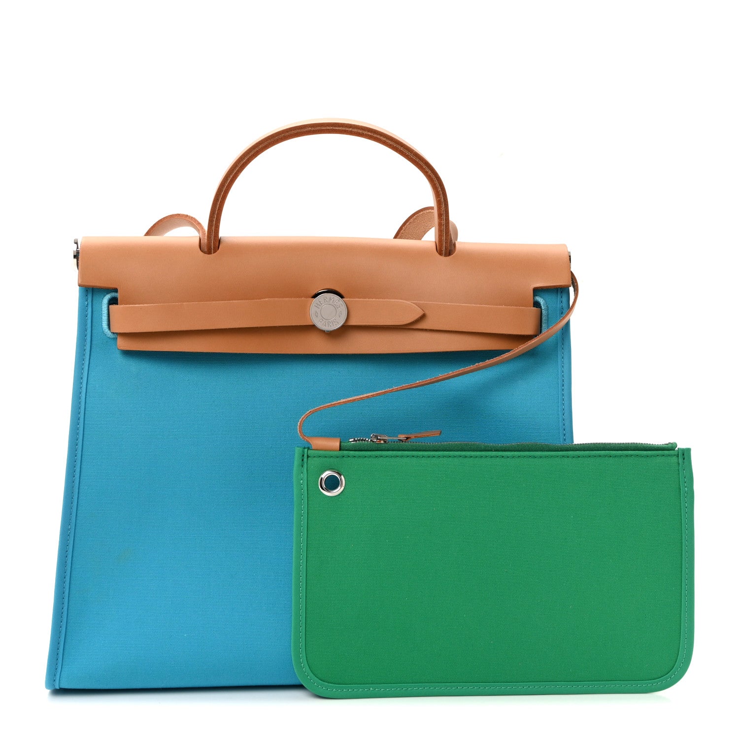 Vache Hunter Toile Herbag Zip 31 PM Bleu Azteque Menthe