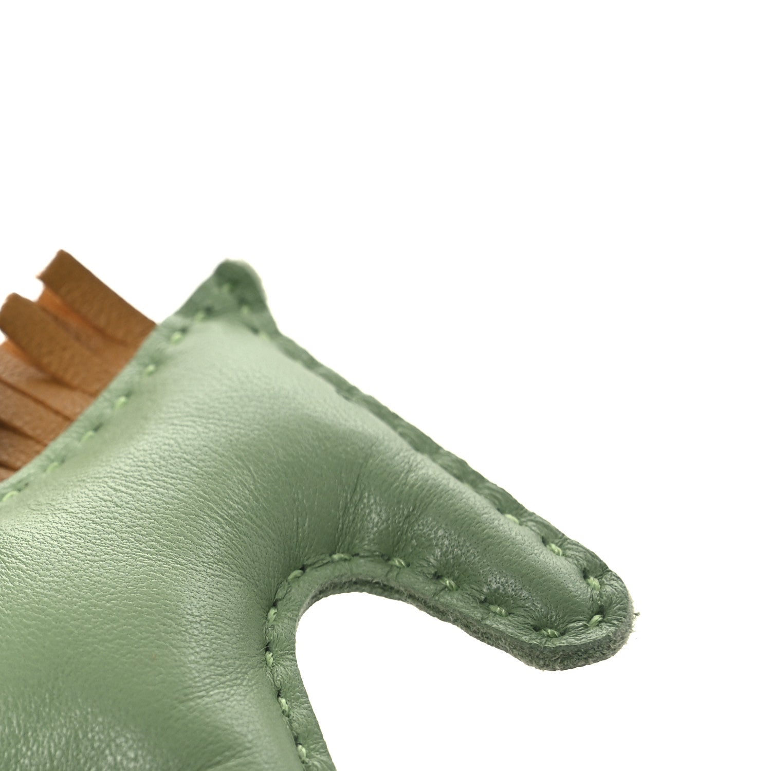Milo Lambskin Grigri Rodeo Horse Bag Charm PM  Vert Criquet Sesame Bleu De Malte