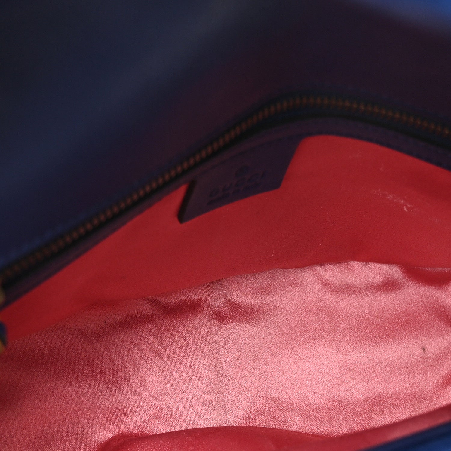 Velvet Matelasse Small GG Marmont Shoulder Bag Cobalt Blue
