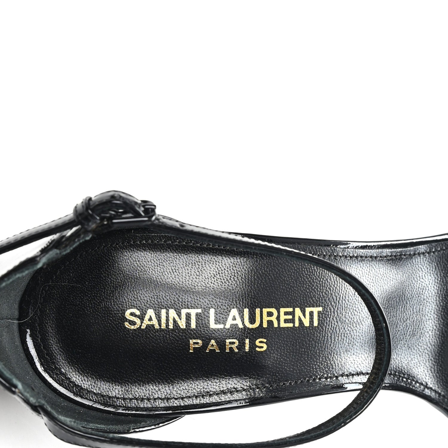 Patent Calfskin Opyum 110 Sandals 36.5 Black