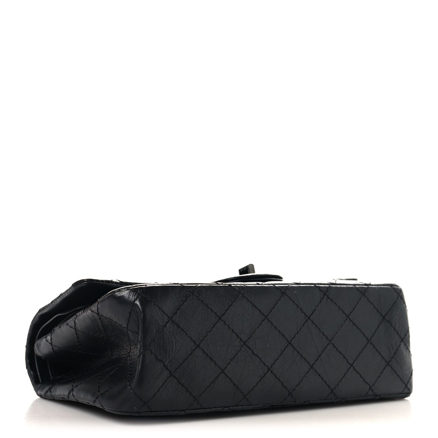Aged Calfskin Quilted 2.55 Reissue 225 Flap So Black