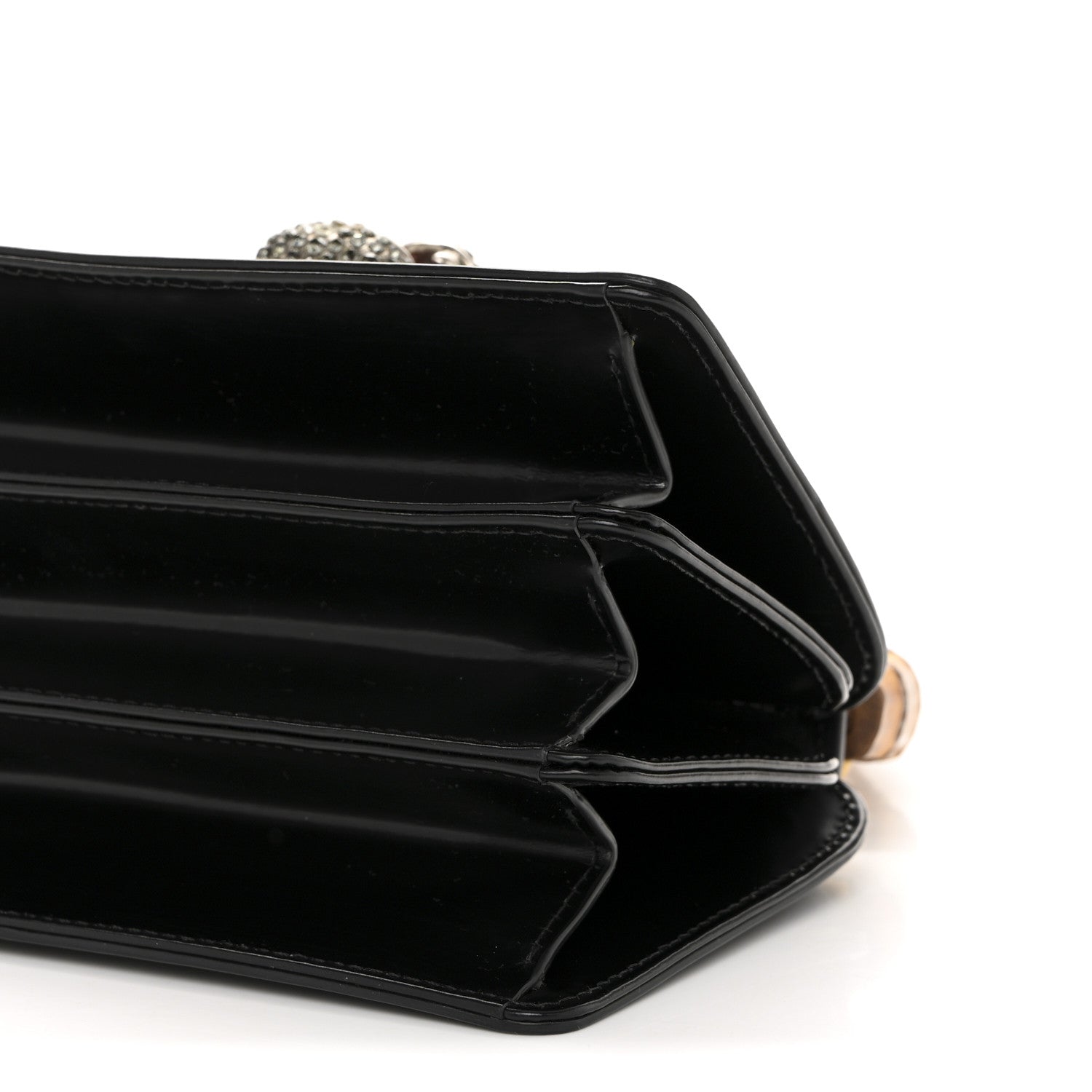 Calfskin Bamboo Mini Thiara Top Handle Bag Black