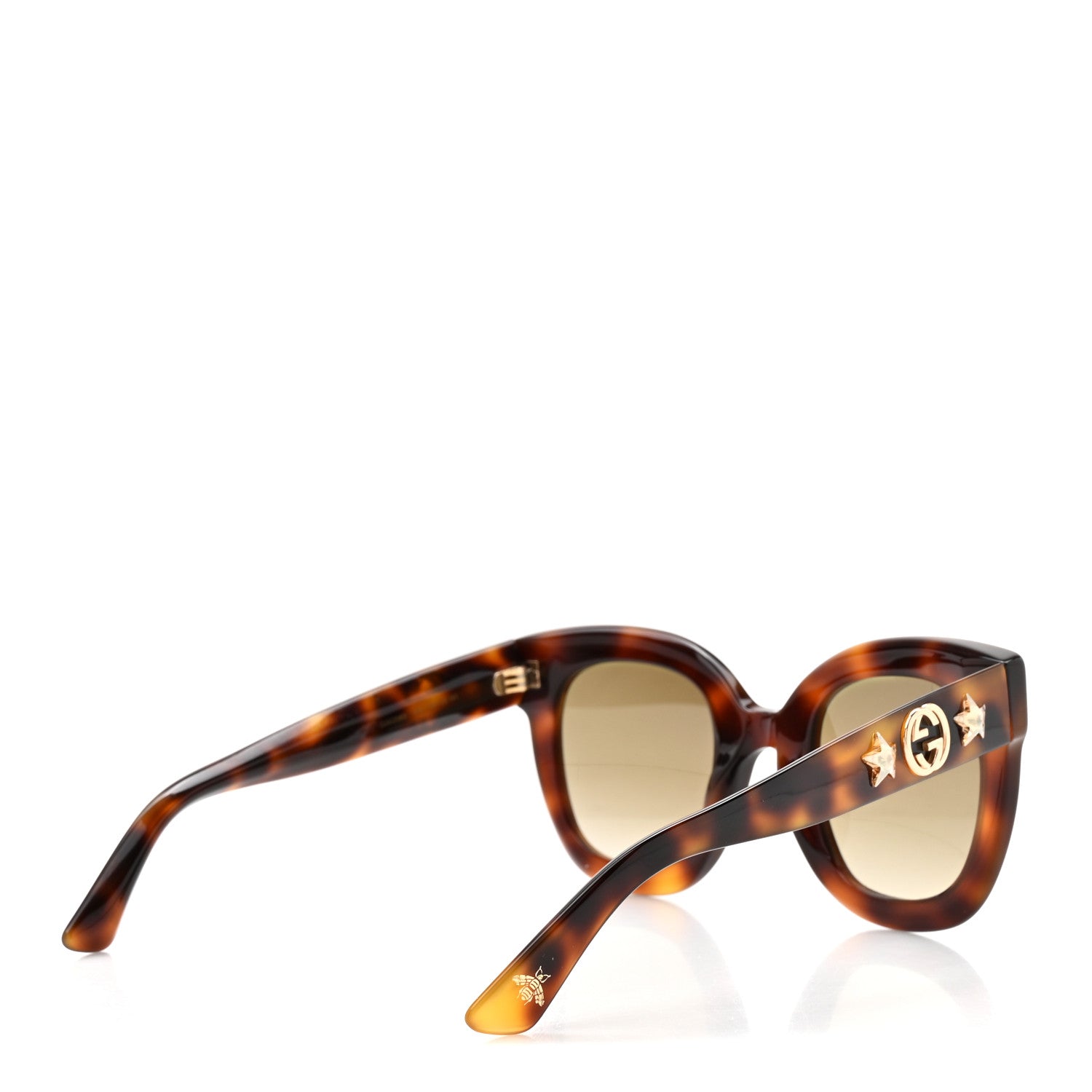 Round Frame Star Sunglasses GG0208S Tortoise