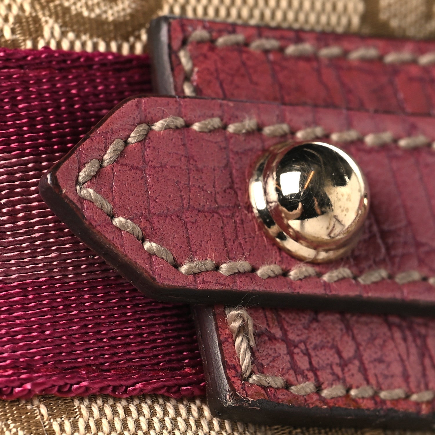 Monogram Web Jolicoeur Charms Messenger Pink Ebony