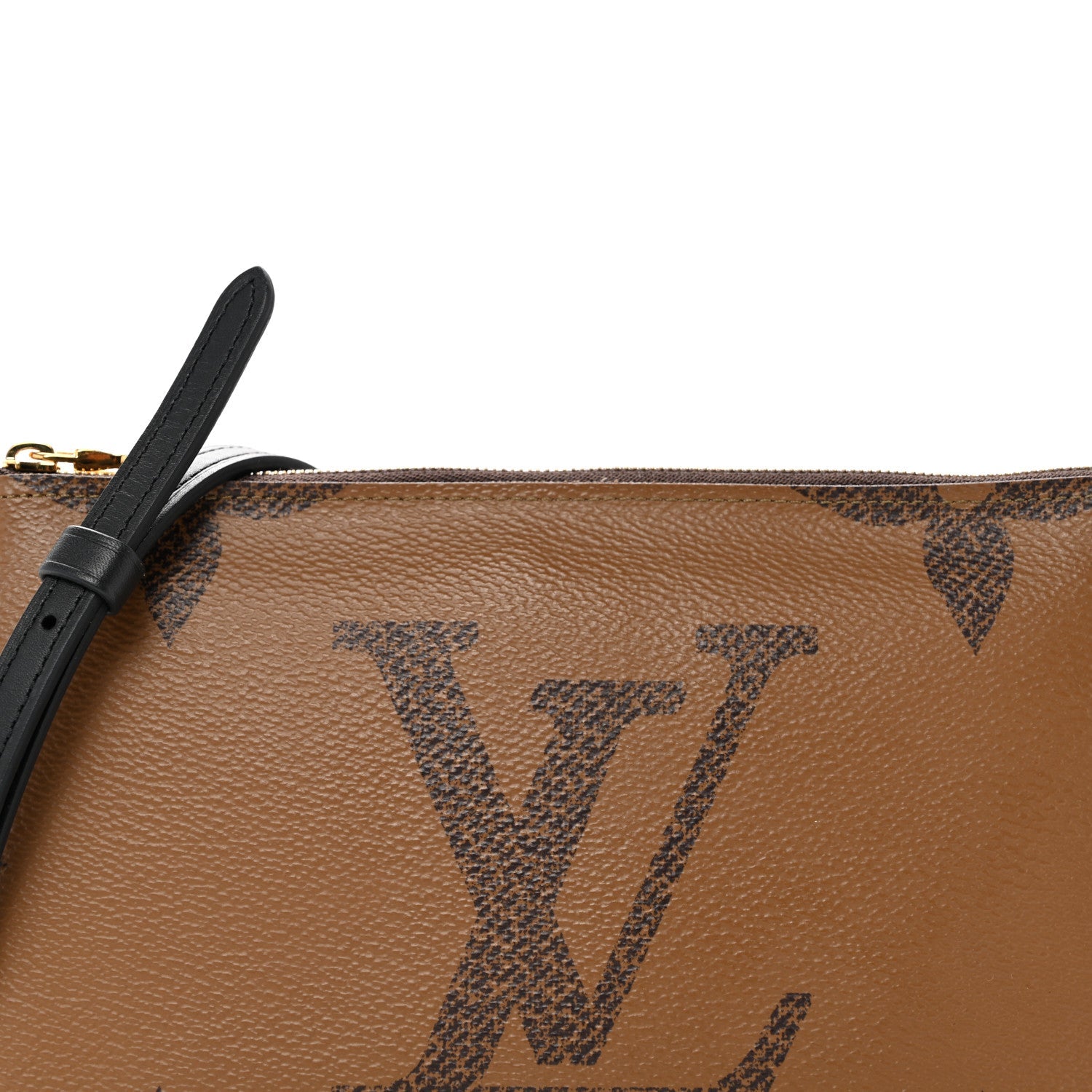 Reverse Monogram Giant Double Zip Pochette