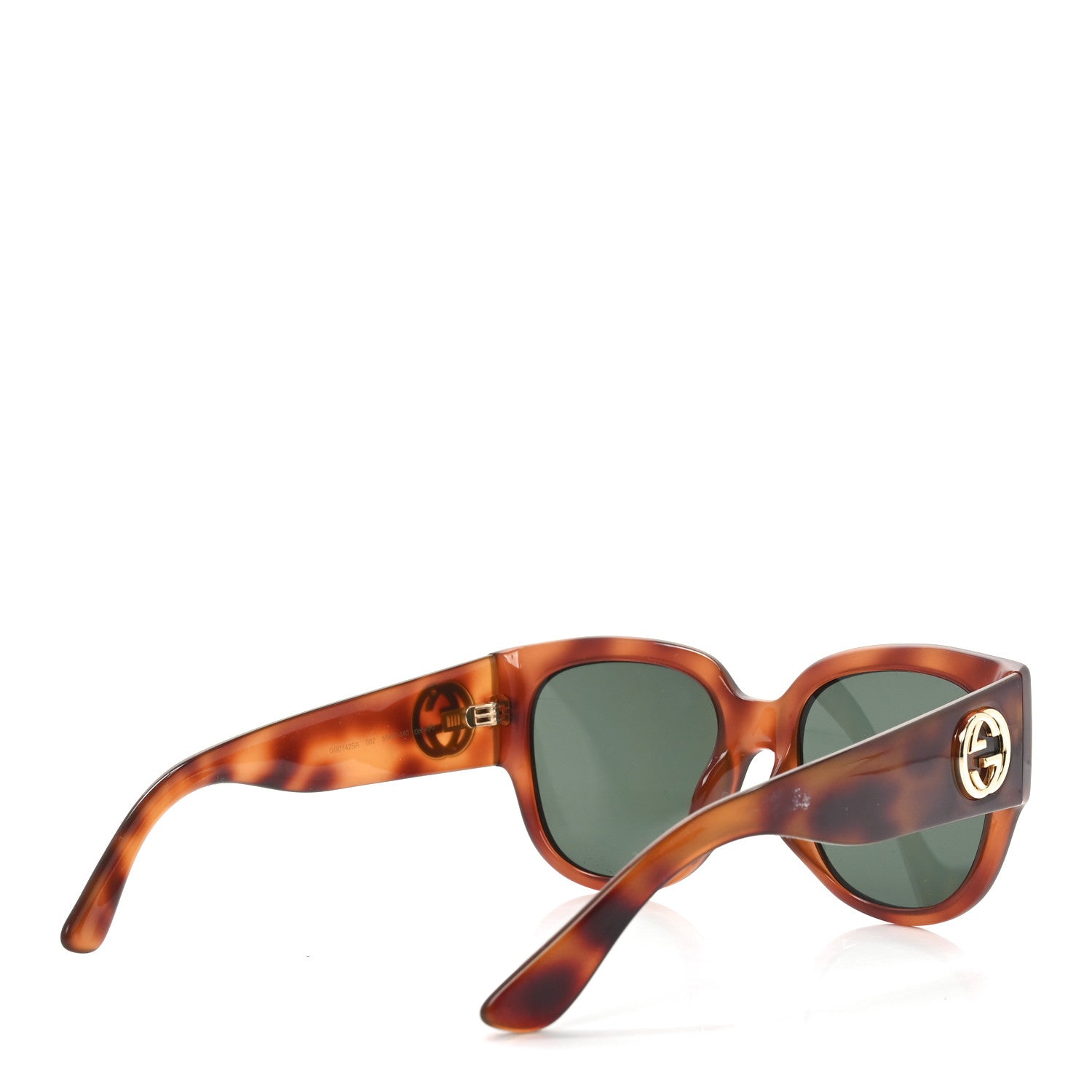 Acetate Square Frame Sunglasses GG0142SA Tortoise