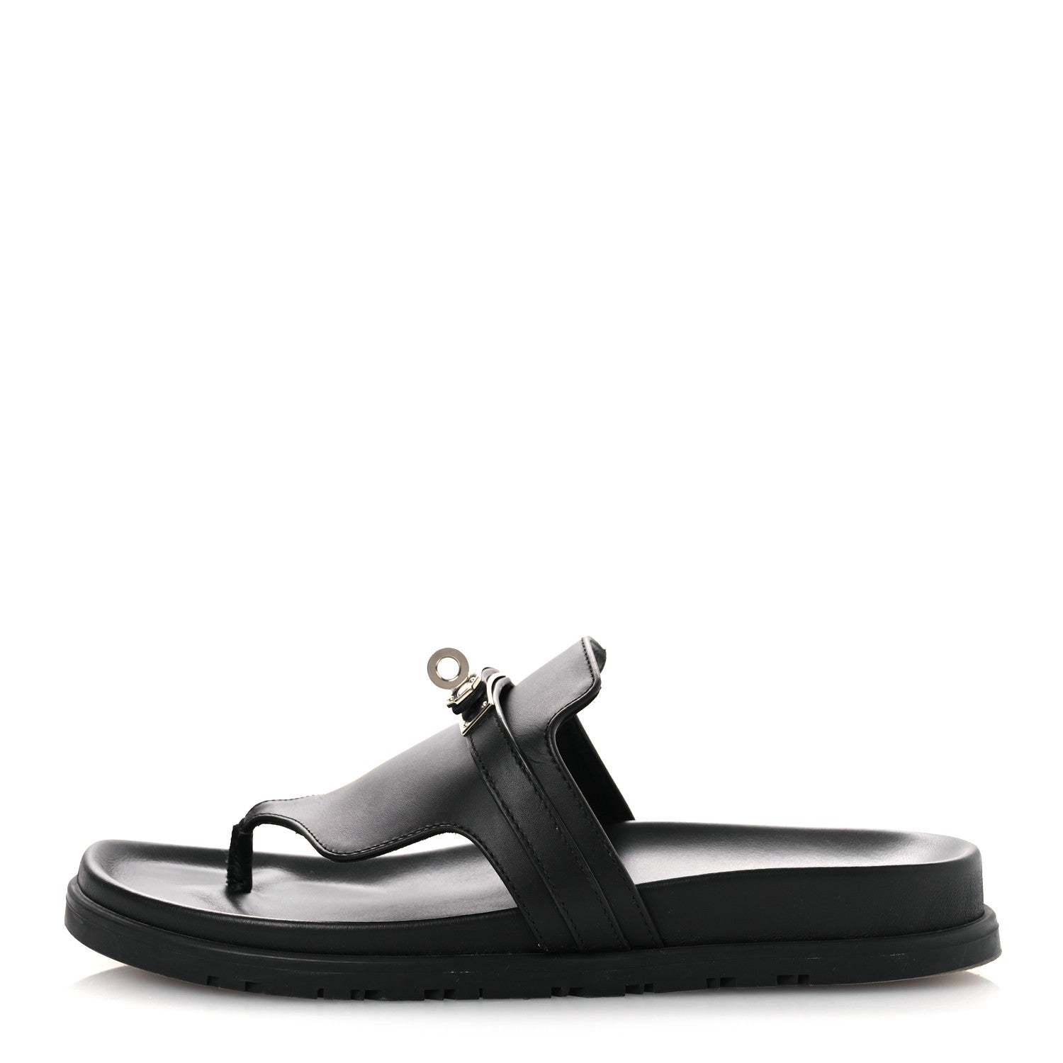 Calfskin Womens Empire Sandals 39 Black