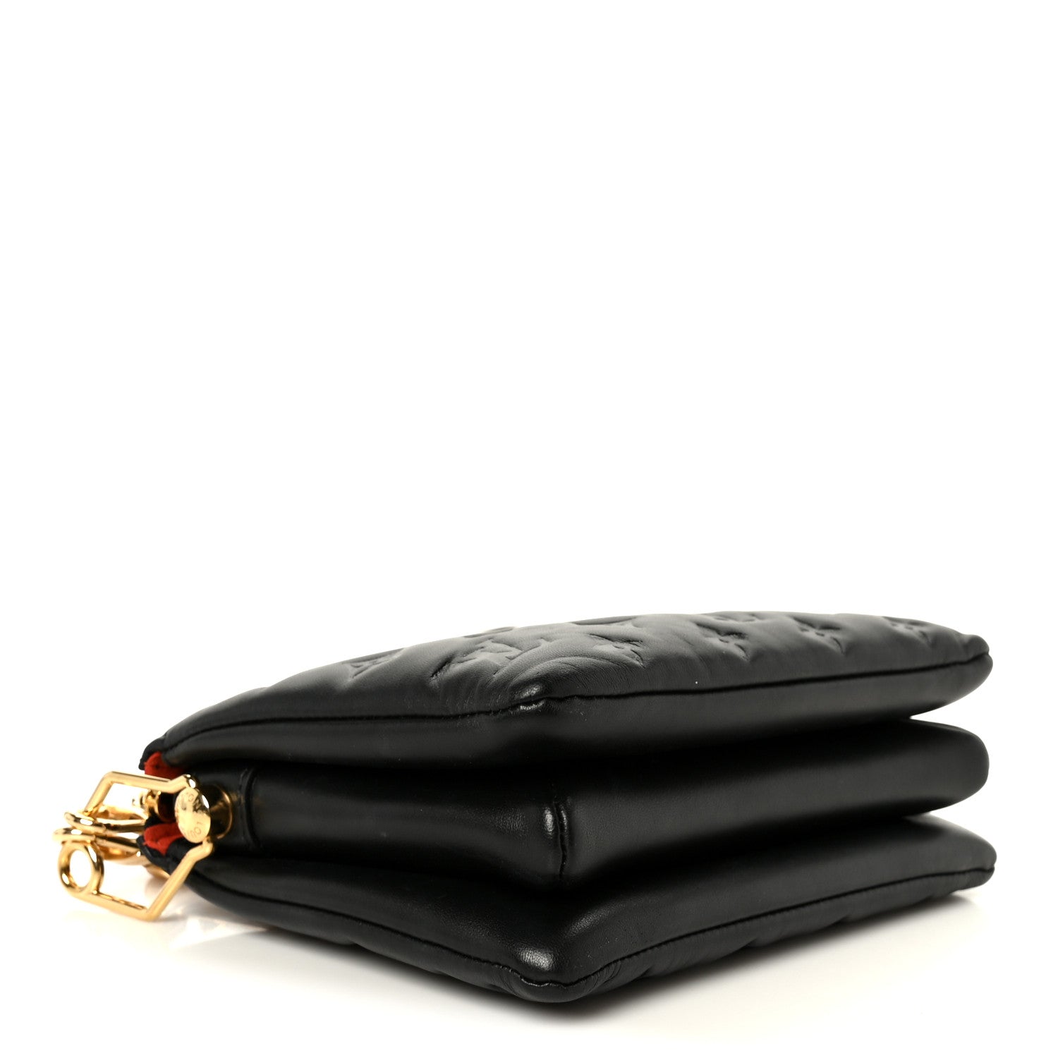 Lambskin Embossed Monogram Coussin BB Black