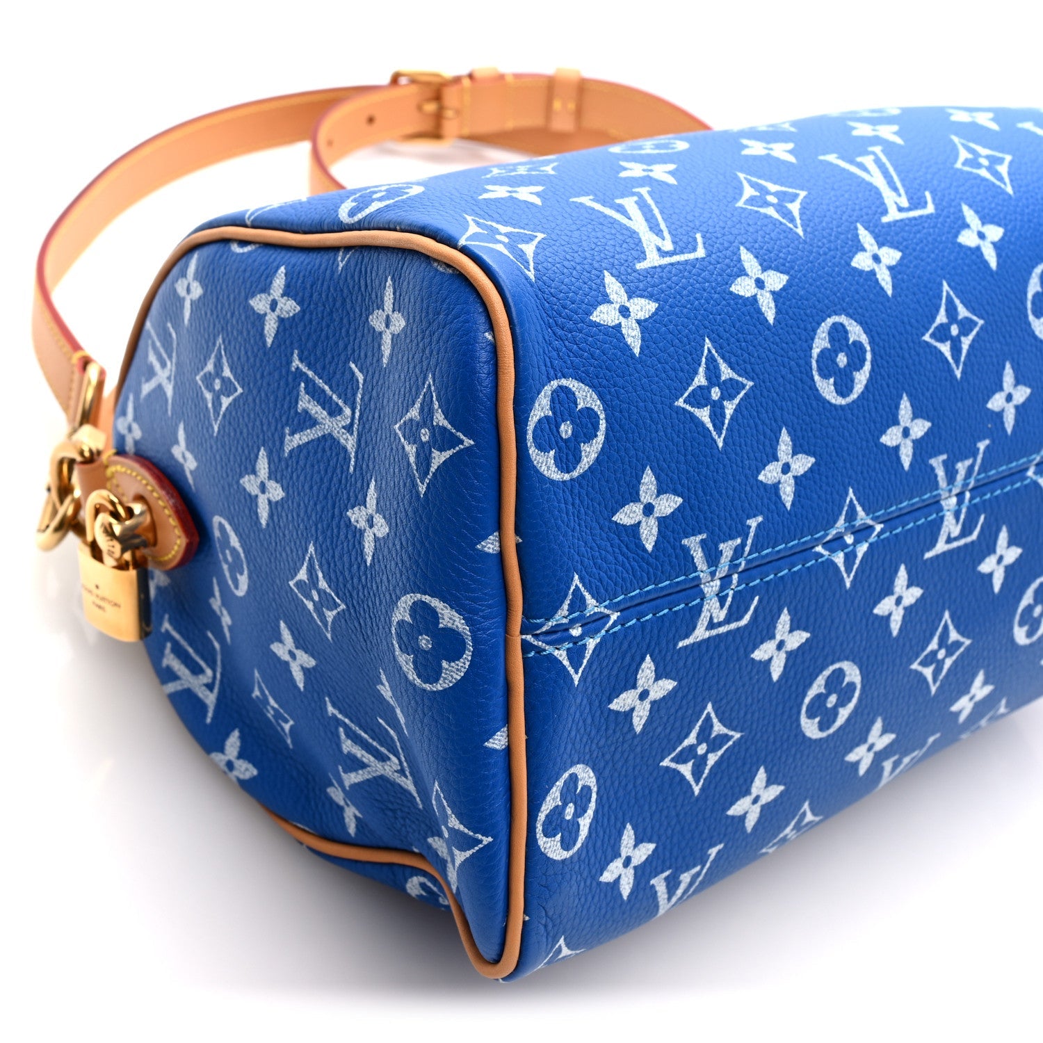 Calfskin Monogram Speedy P9 Bandouliere 25 Blue
