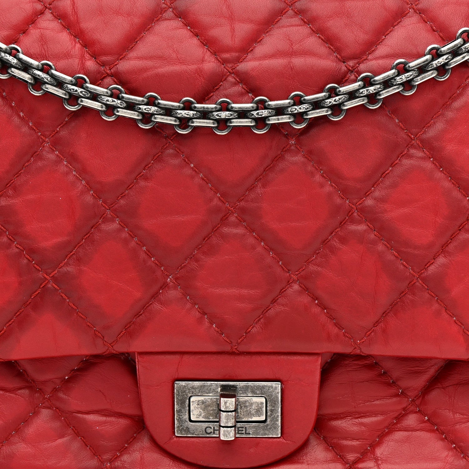 Aged Calfskin Quilted 2.55 Reissue 226 Flap Red