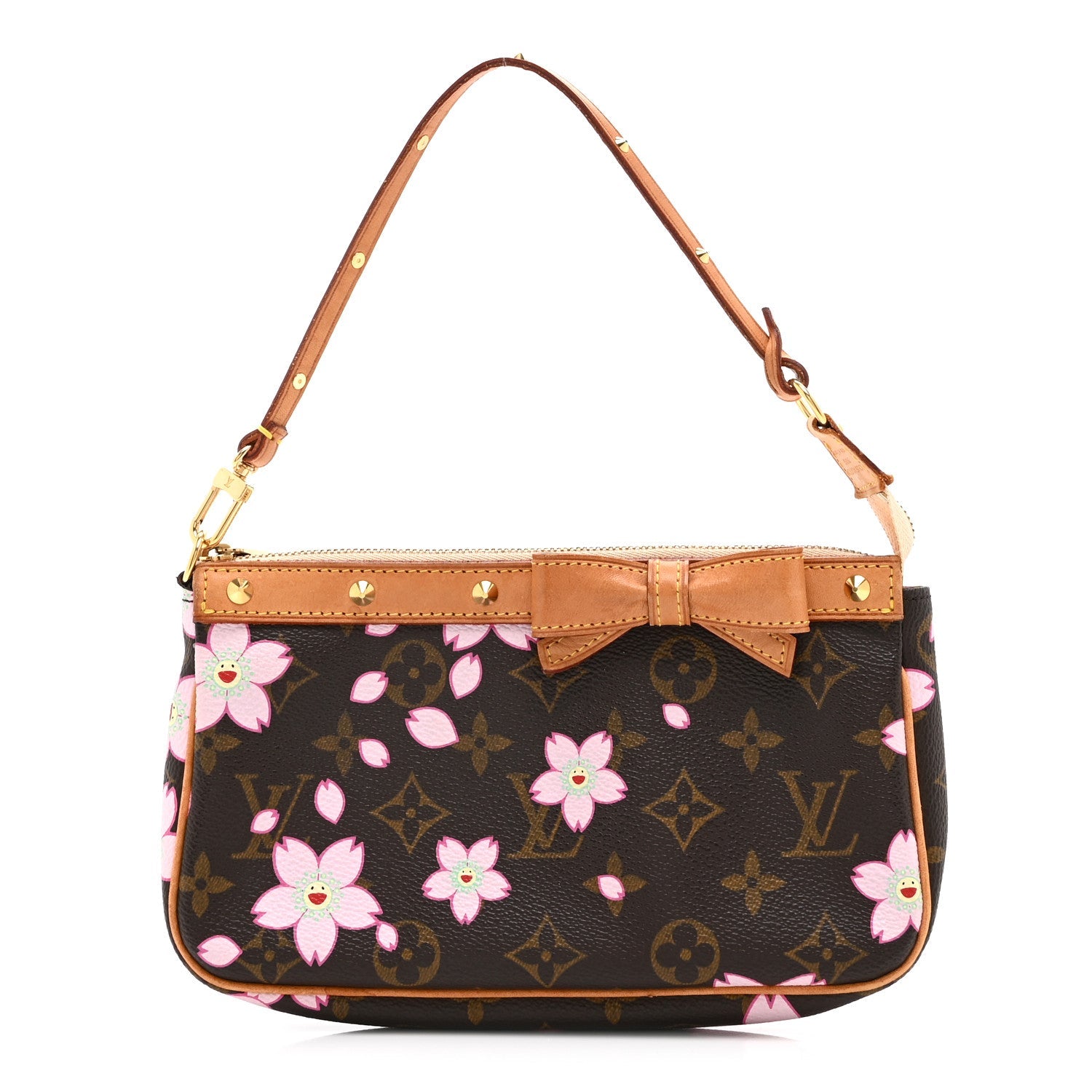 Monogram Cherry Blossom Pochette Accessories Brown