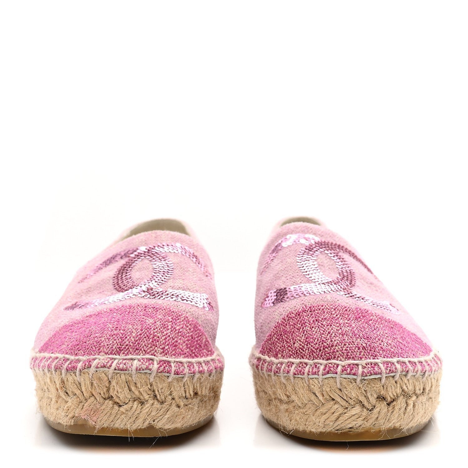 Toile Sequin CC Espadrilles 36 Pink Dark Pink