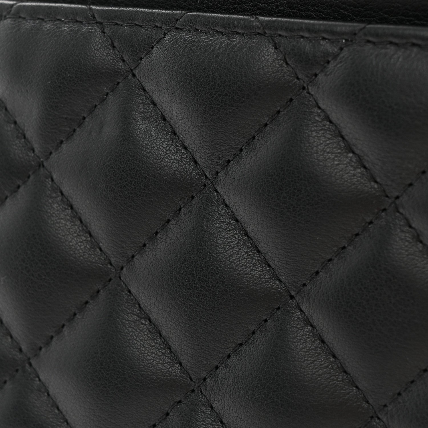 Lambskin Quilted Boy Wallet On Chain WOC Black