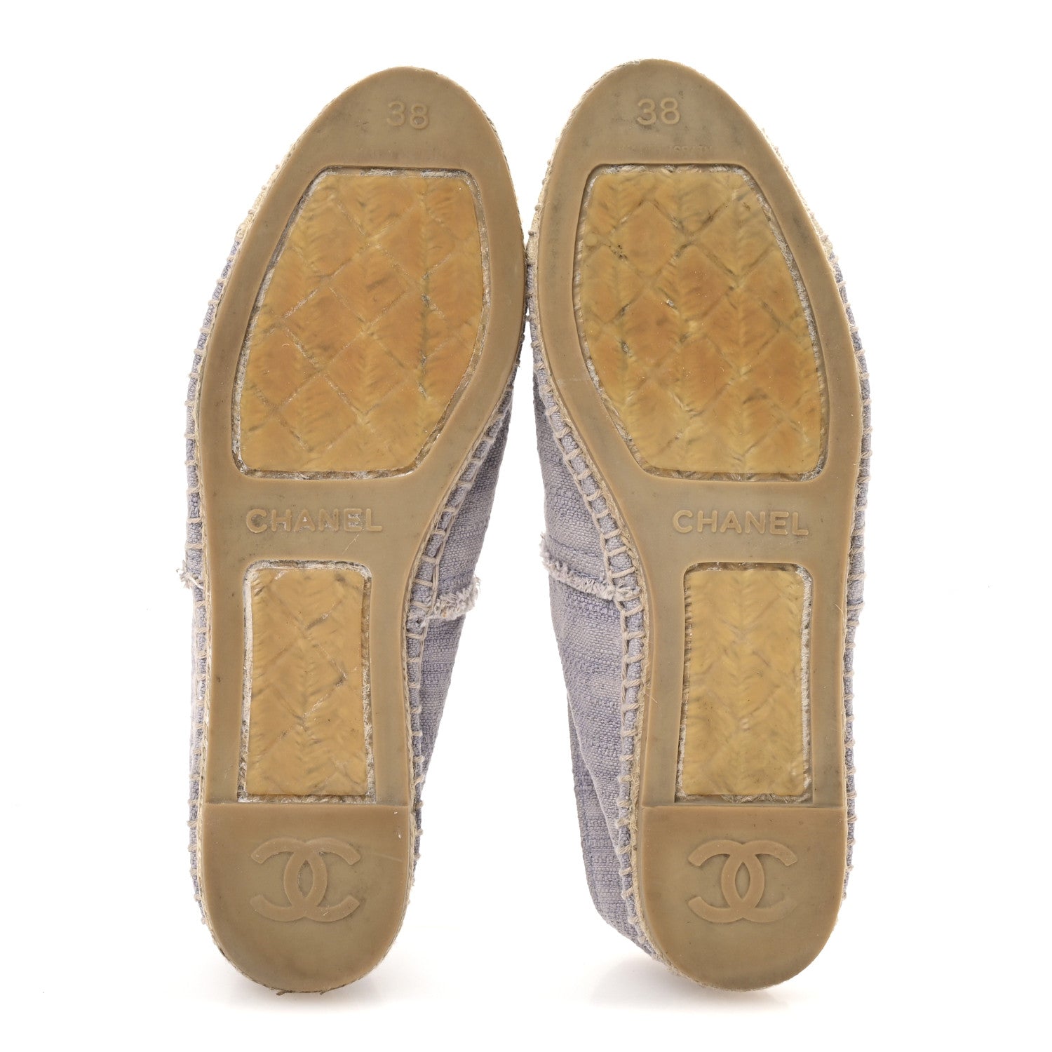 Toile CC Cap Toe Espadrilles 38 Ecru Purple