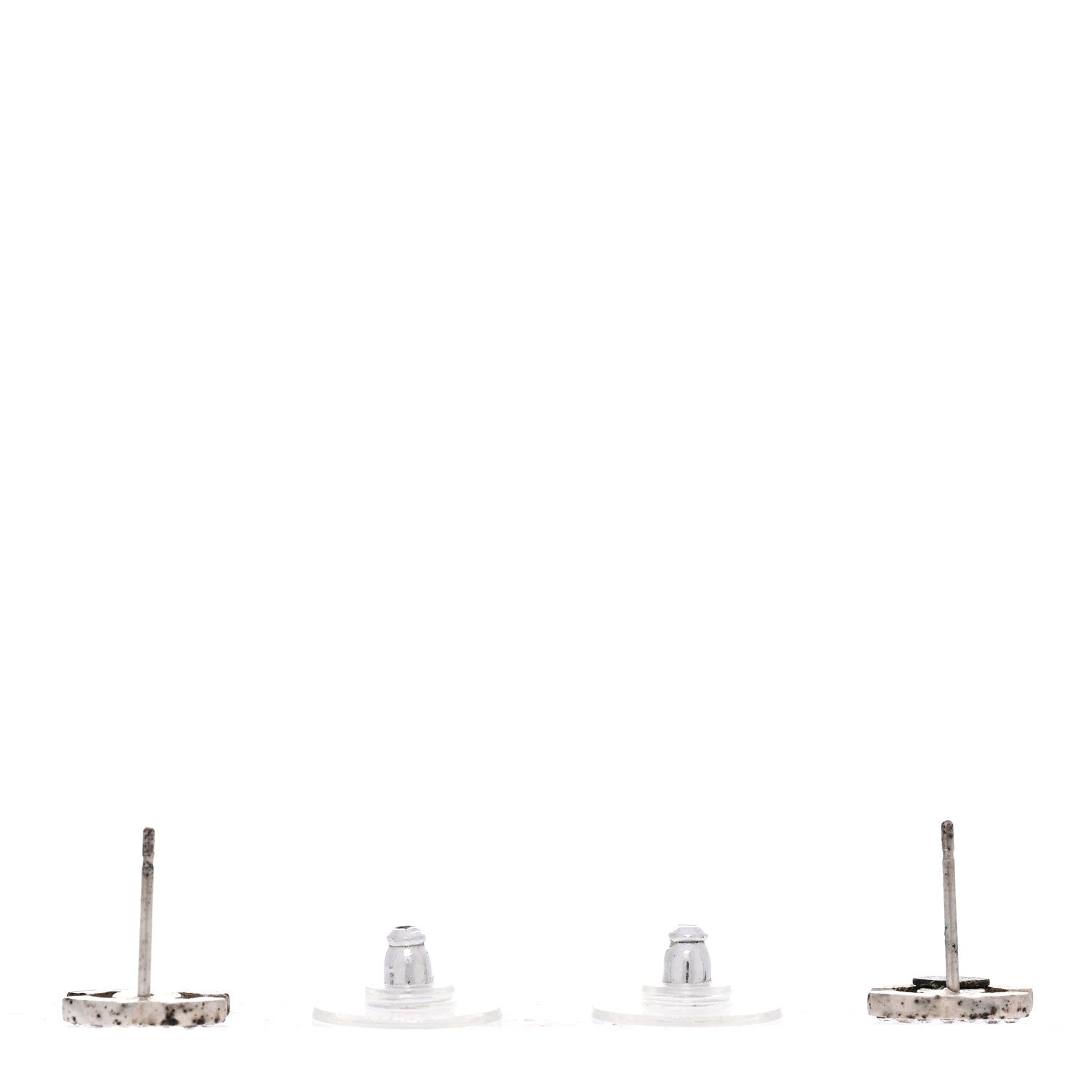 Crystal Mini CC Earrings Silver