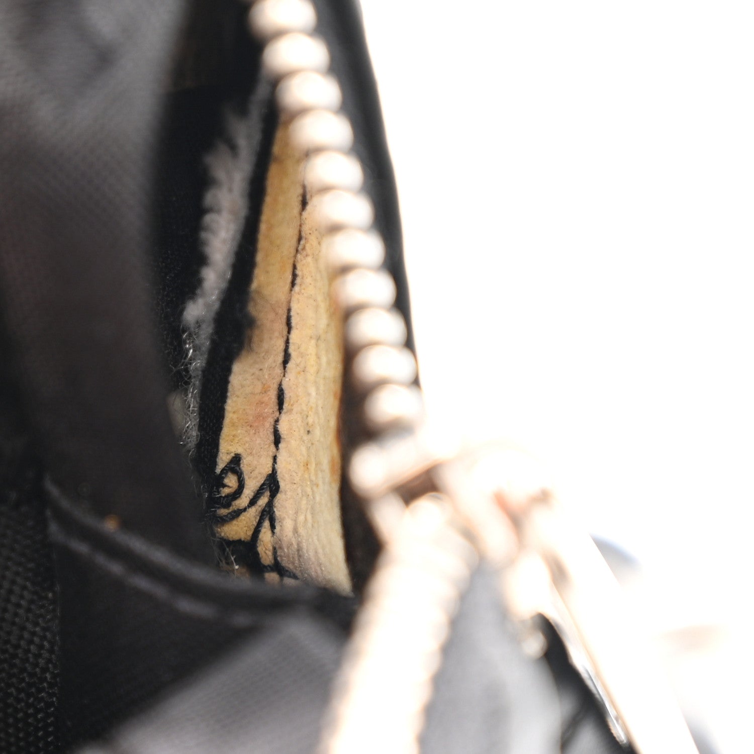 Nylon Square Quilted Flap Black