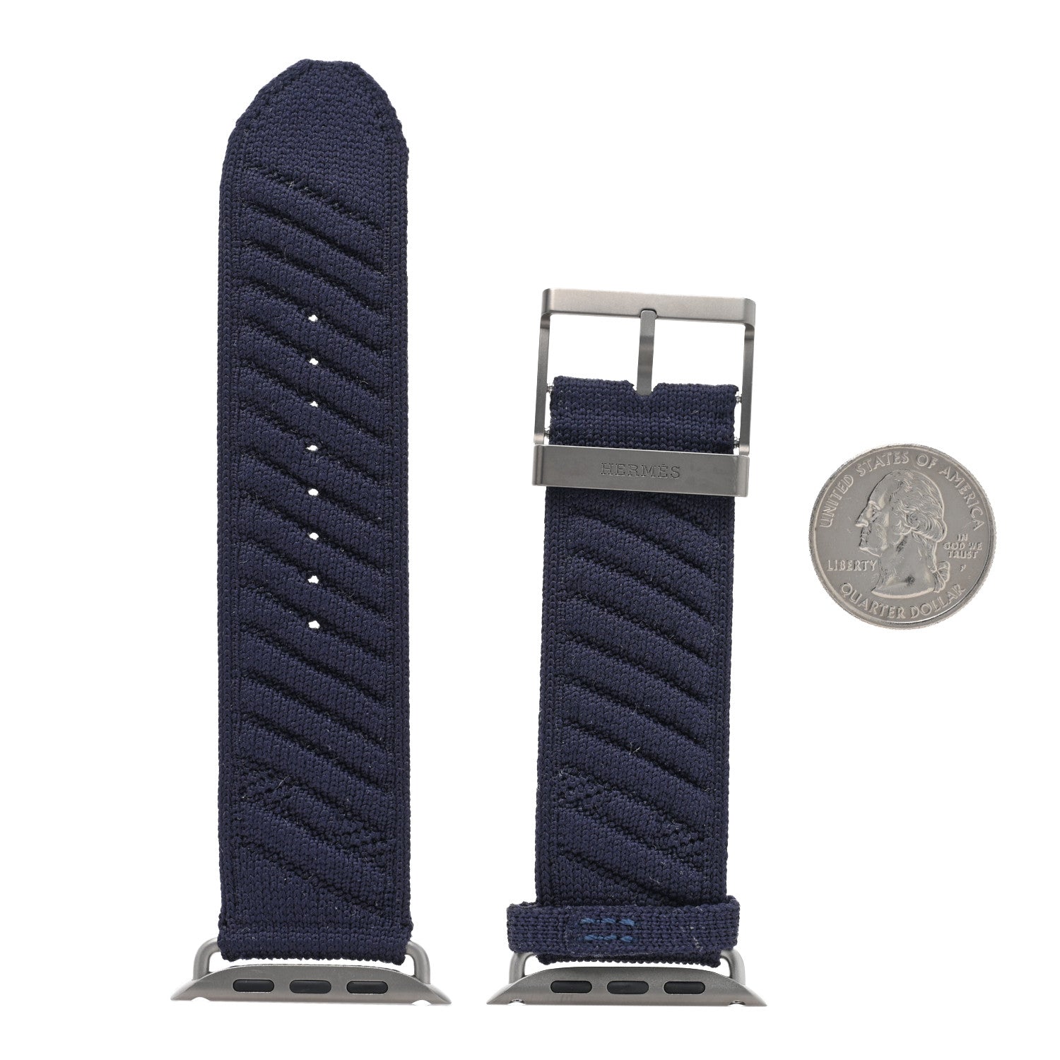 Nylon Knitted Apple Watch Ultra Single Tour Band 49mm En Mer Bleu Nuit
