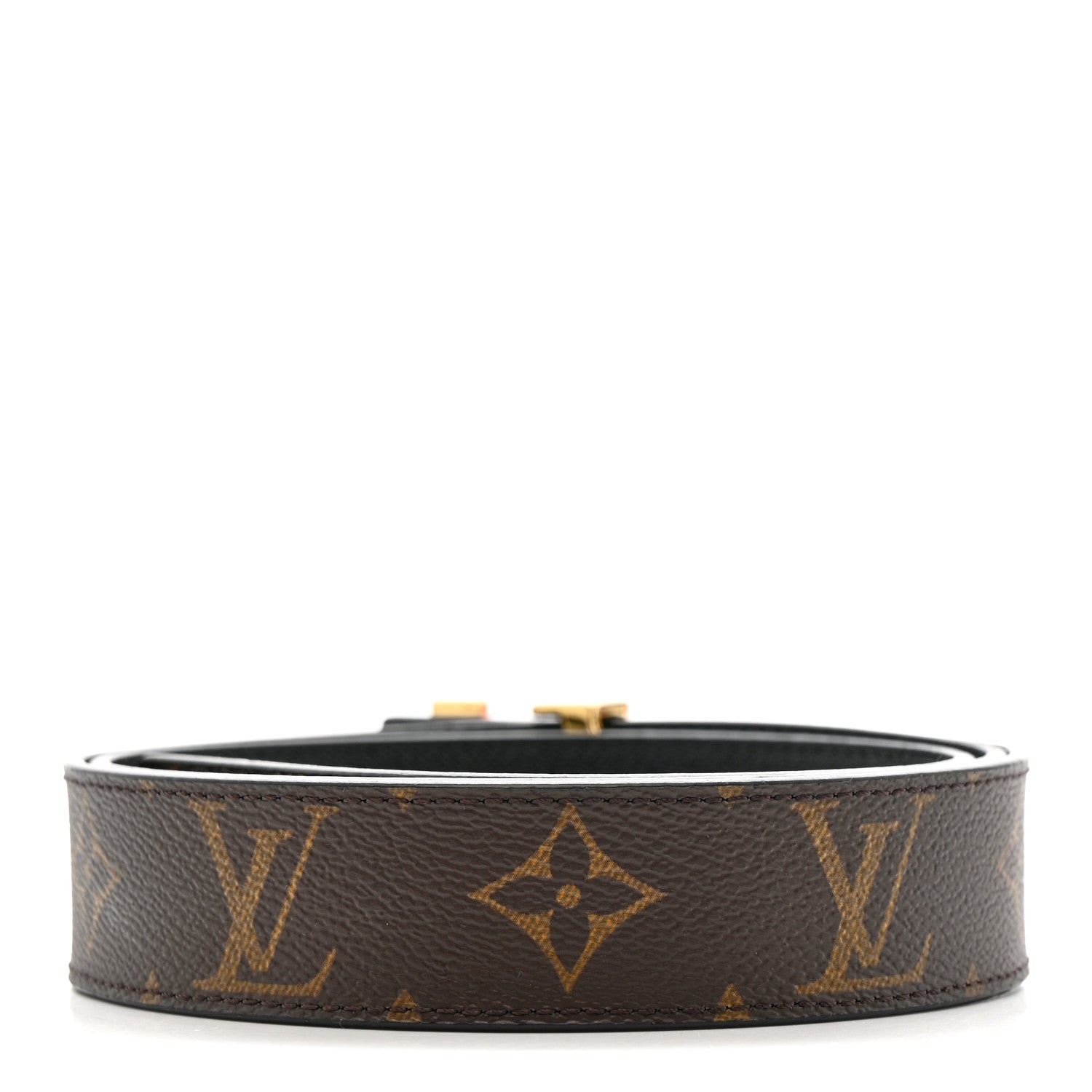 Calfskin Monogram 30mm LV Initiales Reversible Belt 90 36 Black
