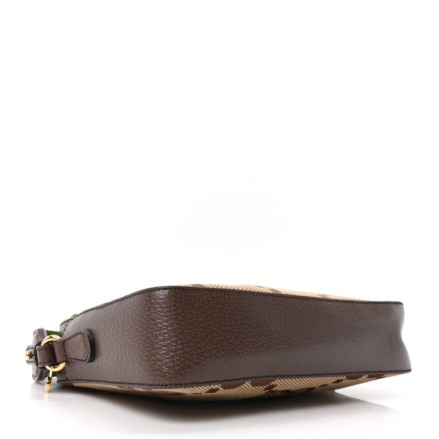 Monogram Jumbo GG Textured Dollar Calfskin Web Messenger Shoulder Bag Camel Ebony New Acero