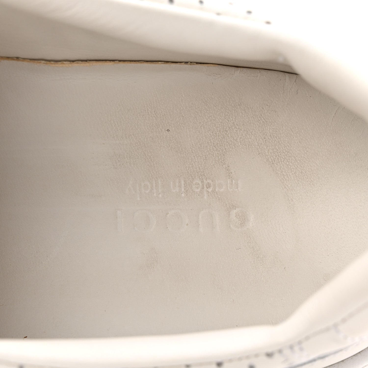Calfskin GG Tennis Embossed Perforated Womens Platform 55mm Sneakers 39 Great White