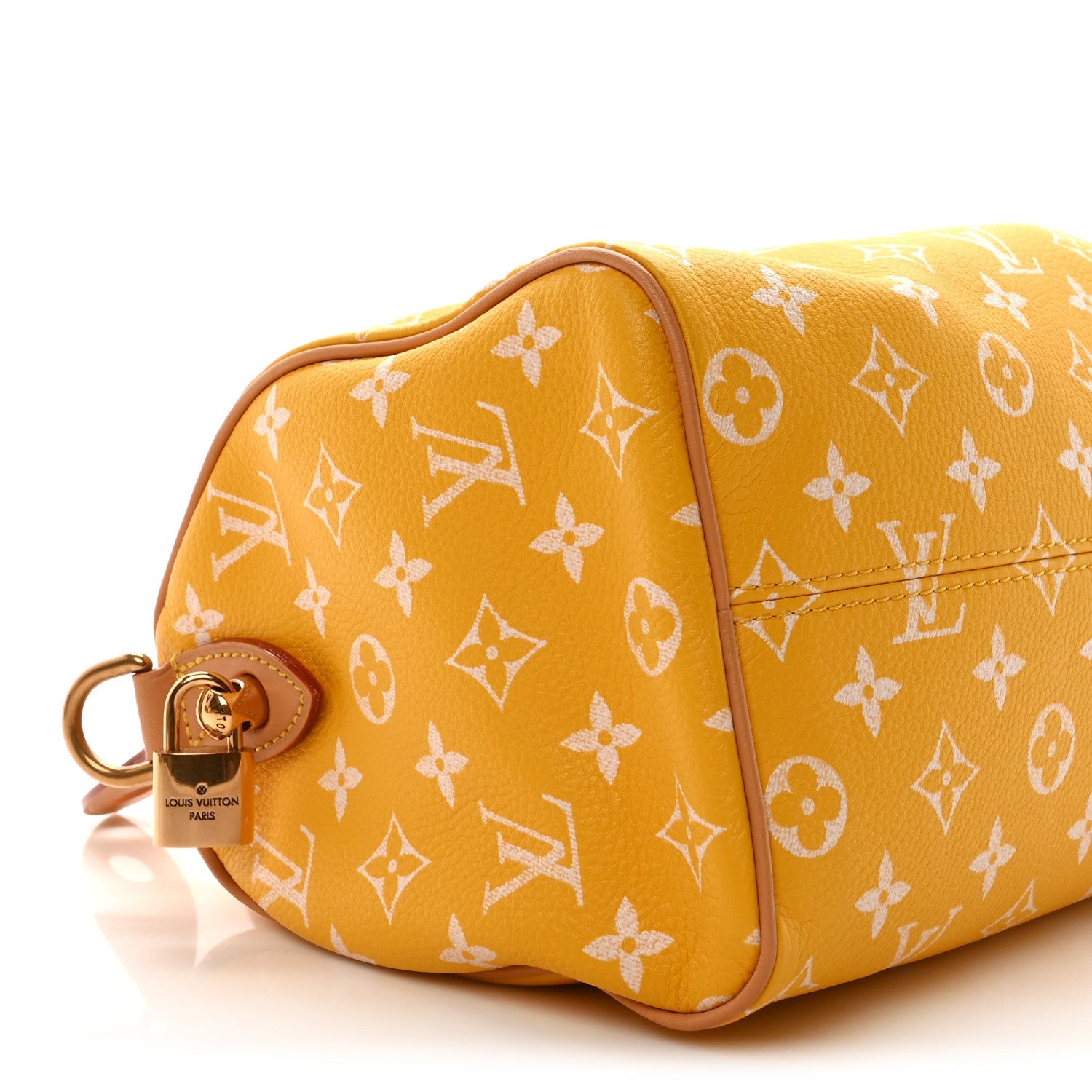 Calfskin Monogram Speedy P9 Bandouliere 25 Jaune Mat