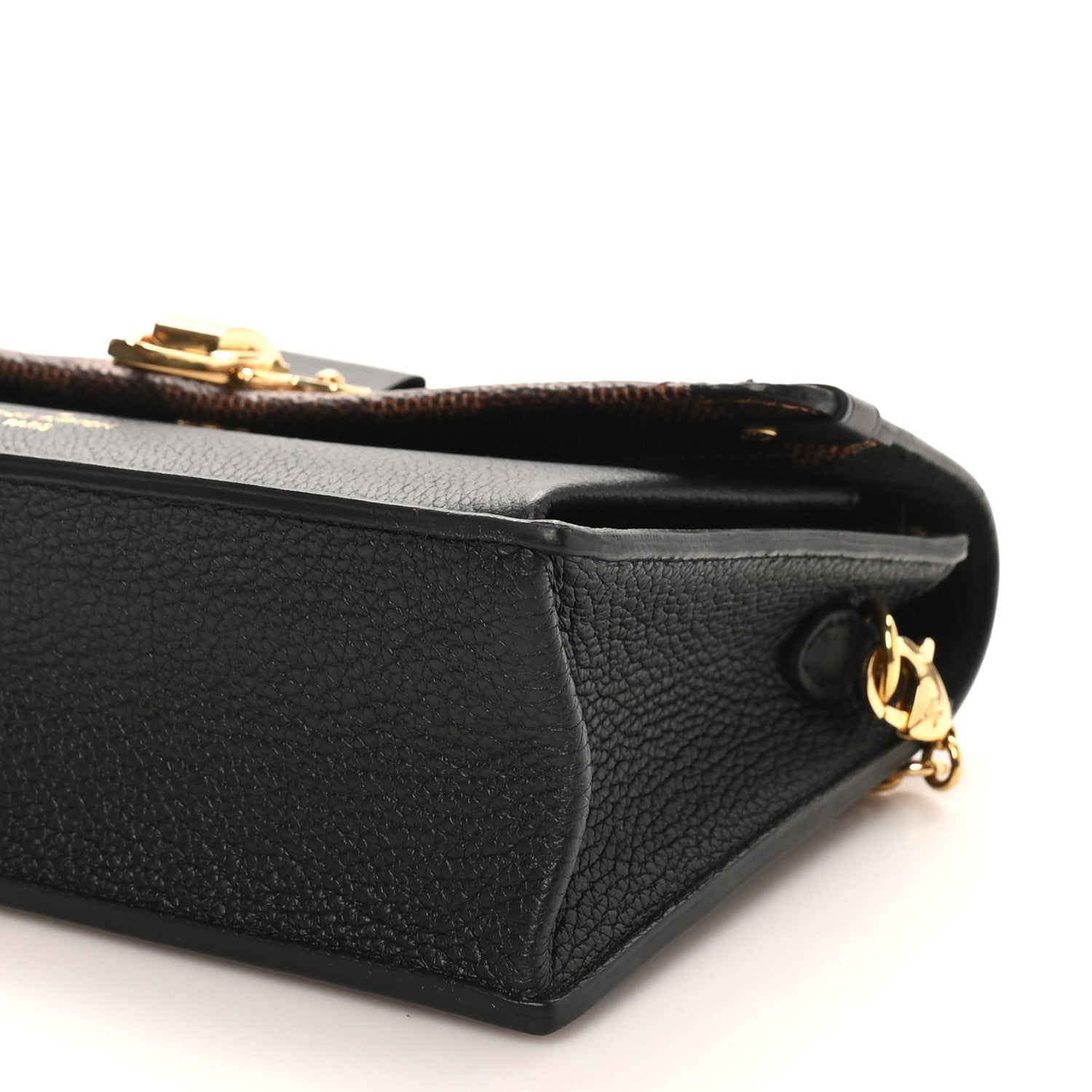 Damier Ebene Vavin Chain Wallet Black