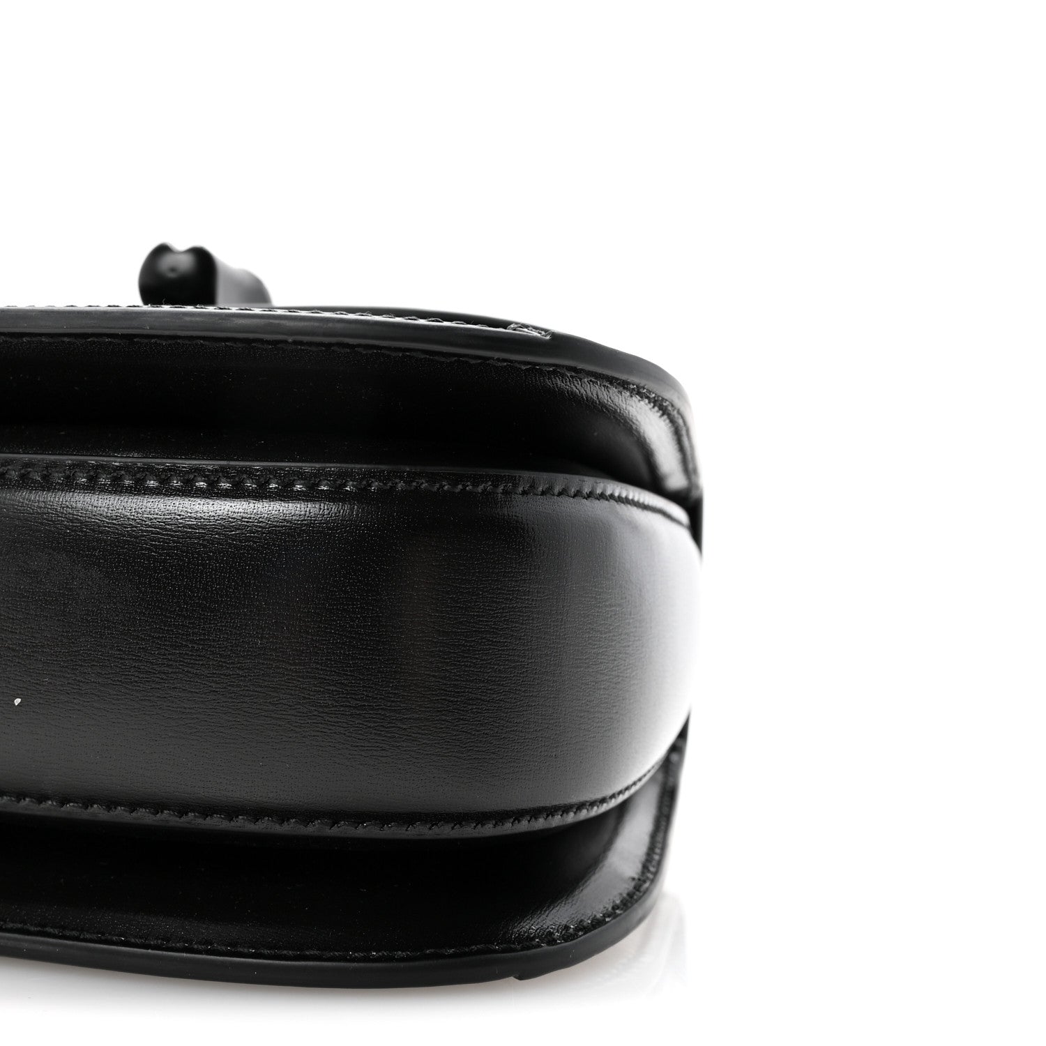 Moire Fabric Calfskin Rhinestone Monogram Monochrome Mini Bamboo 1947 Top Handle Chain Bag Black