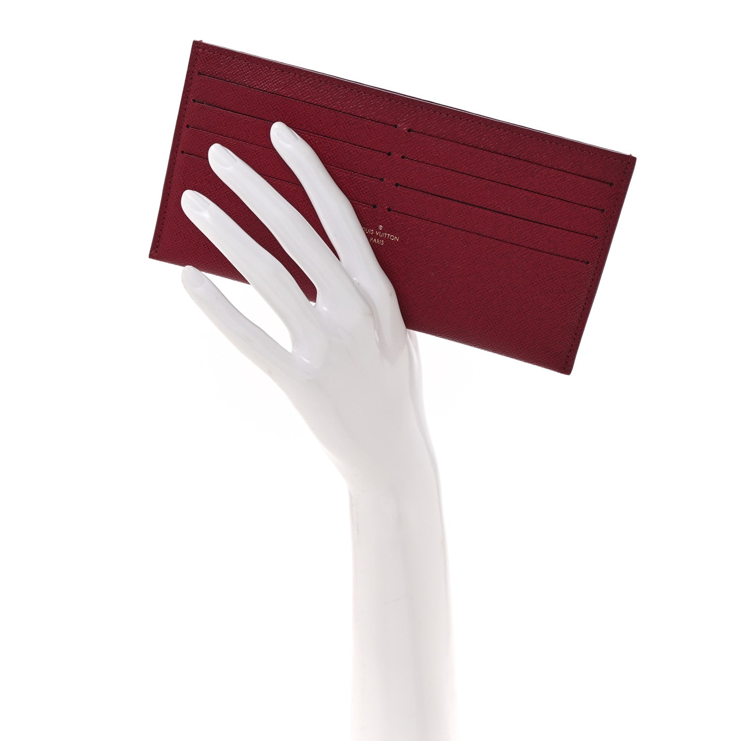 Calfskin Felicie Card Holder Insert Fuchsia