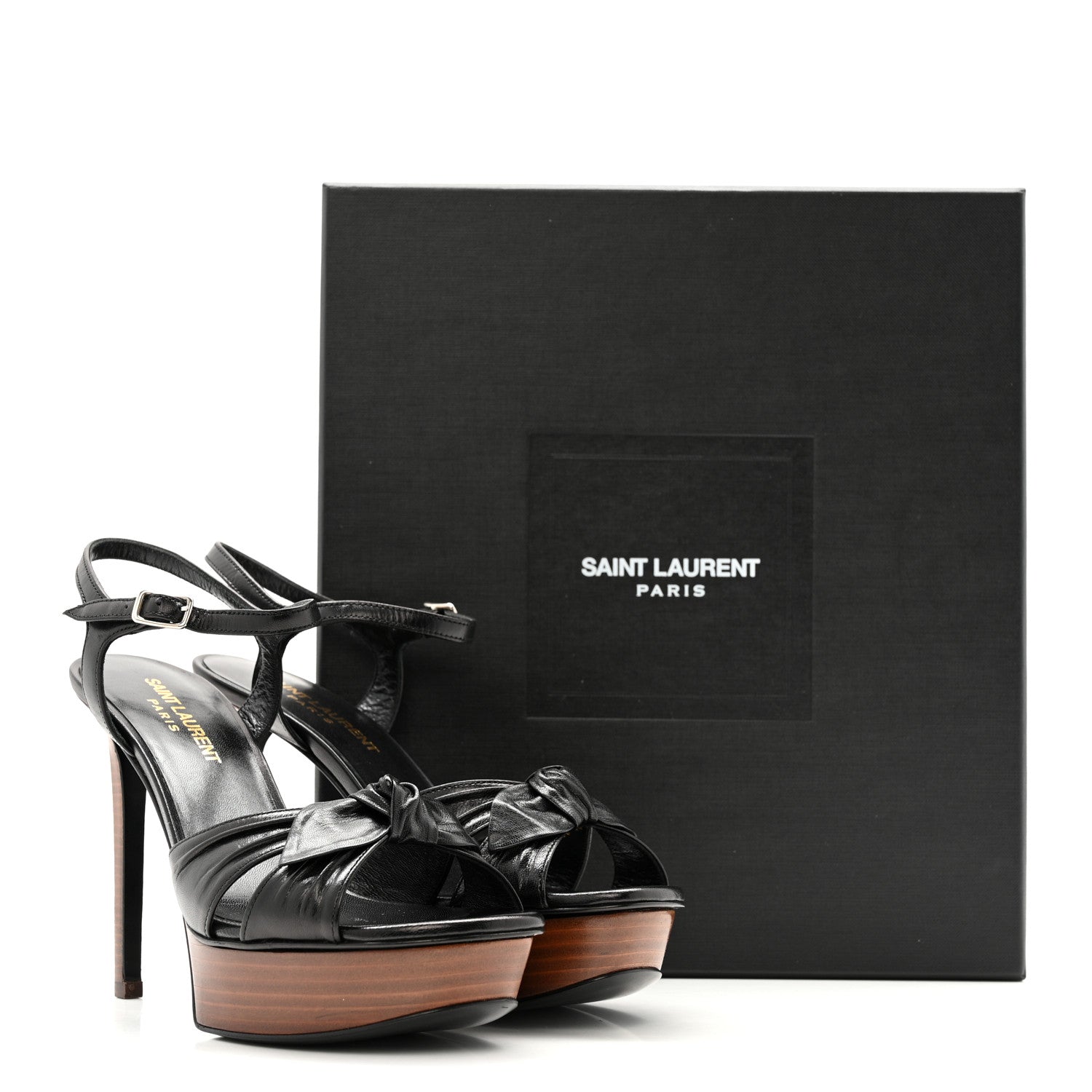 Vendome Bianca Bow Sandals 36.5 Black