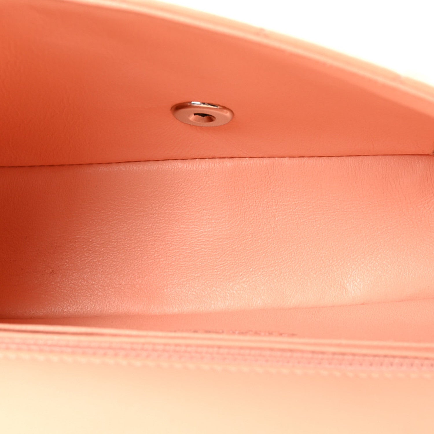 Lambskin Quilted Mini Rectangular Flap Light Pink