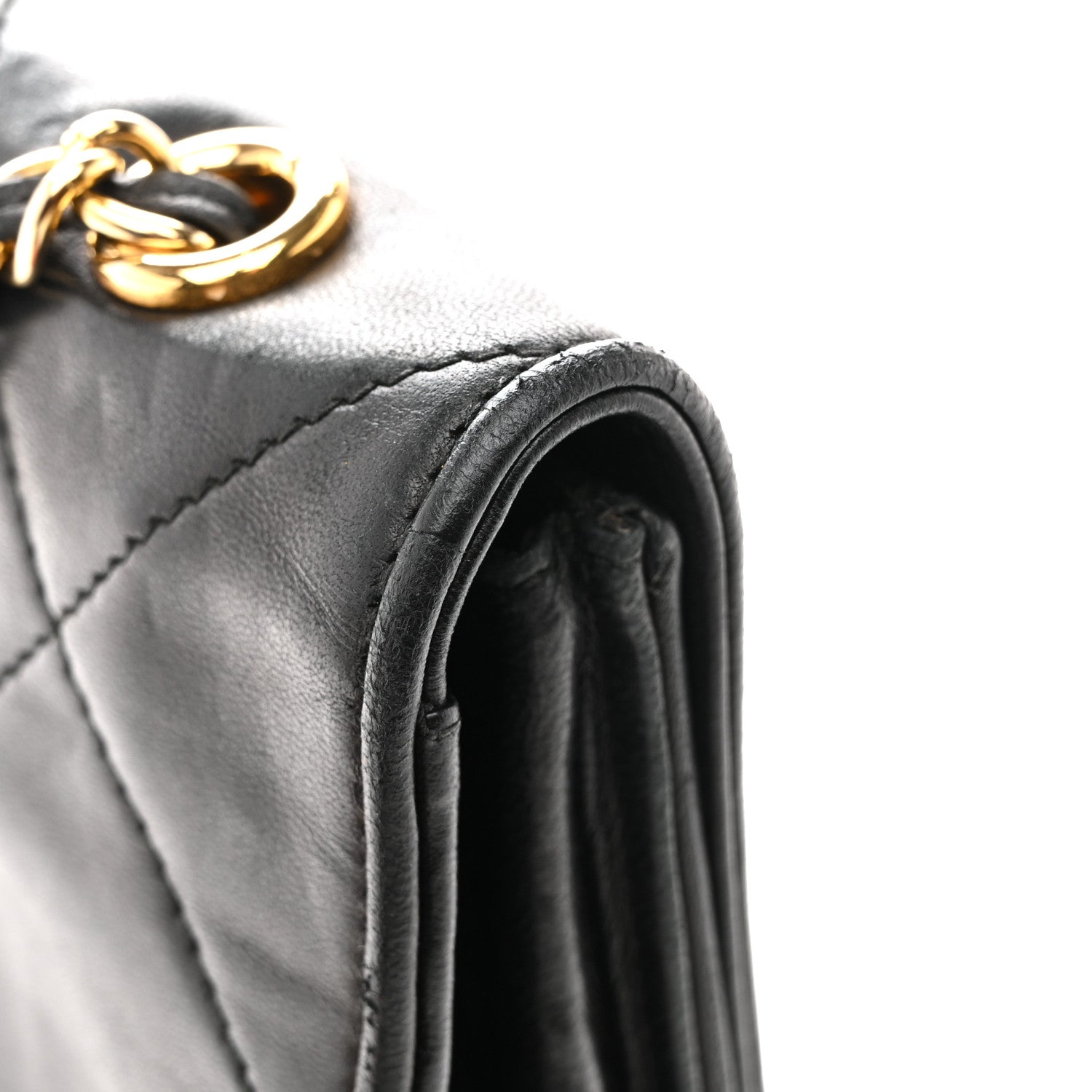 Lambskin Quilted Diamond CC Flap Black