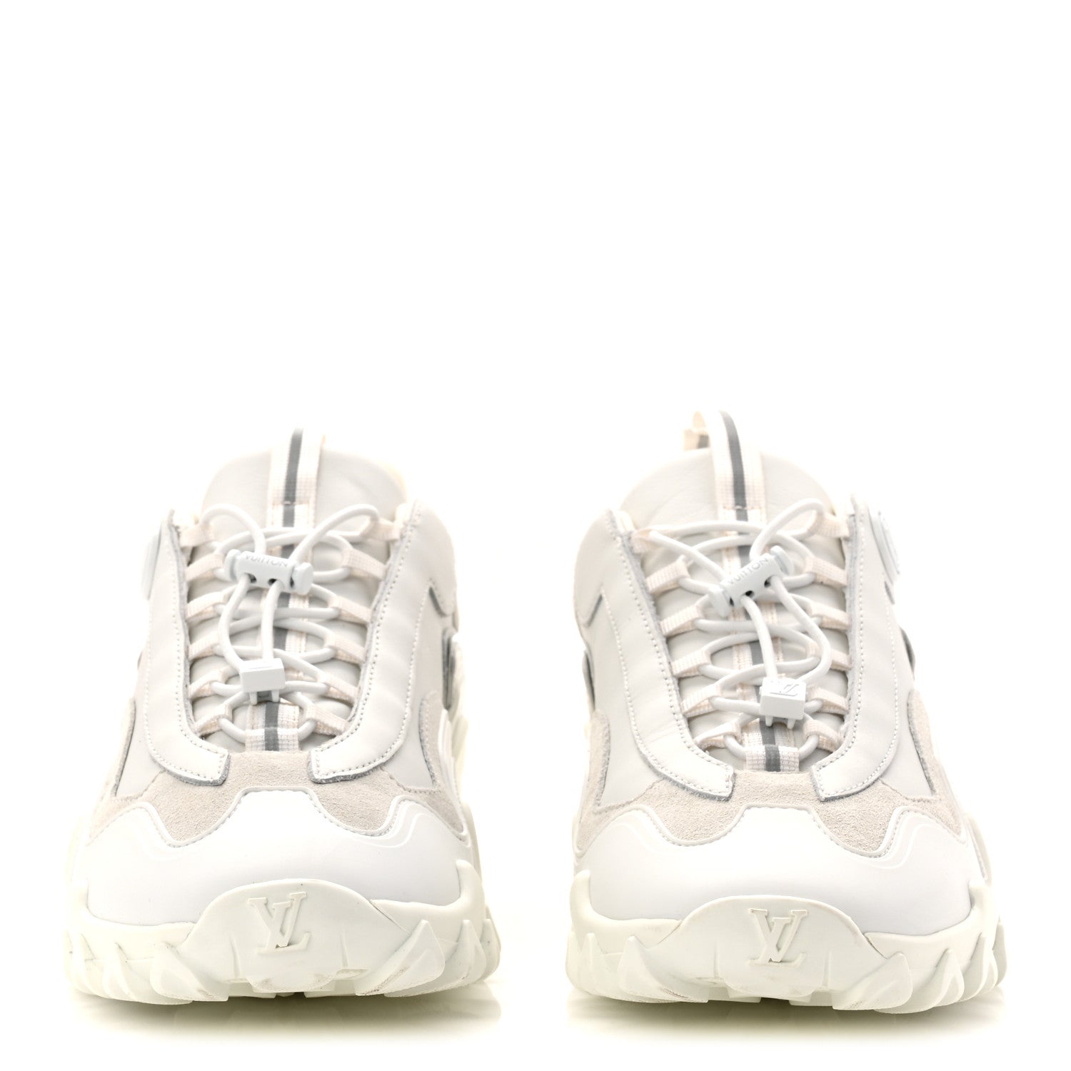 Suede Calfskin LV Rush Sneakers 37.5 White