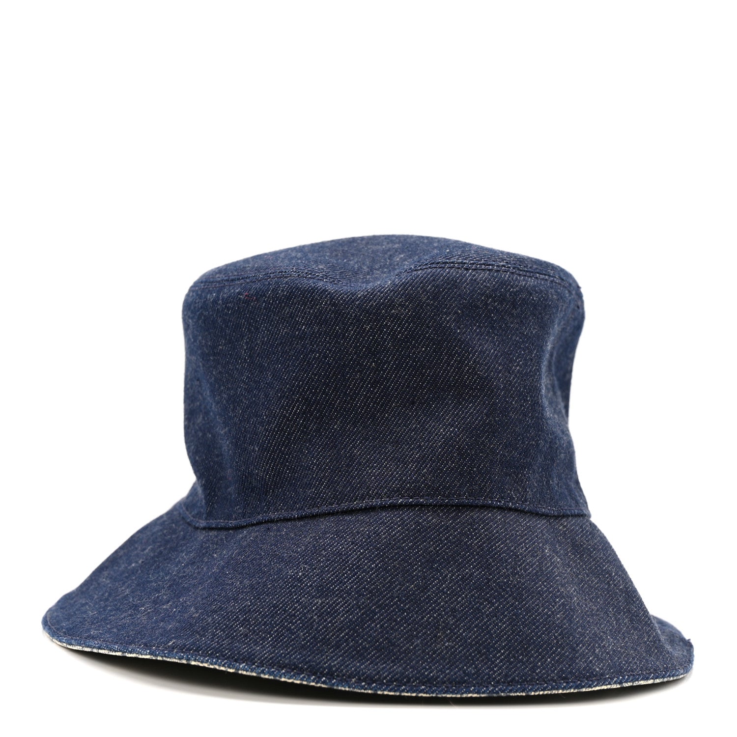 Lasered Denim GG Monogram Bucket Hat L Blue