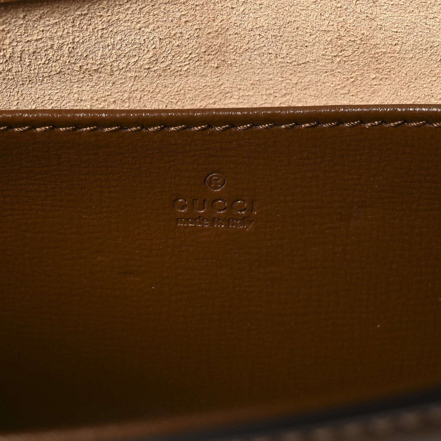GG Supreme Monogram Azalea Calfskin Horsebit 1955 Mini Bag Beige Ebony Brown Sugar