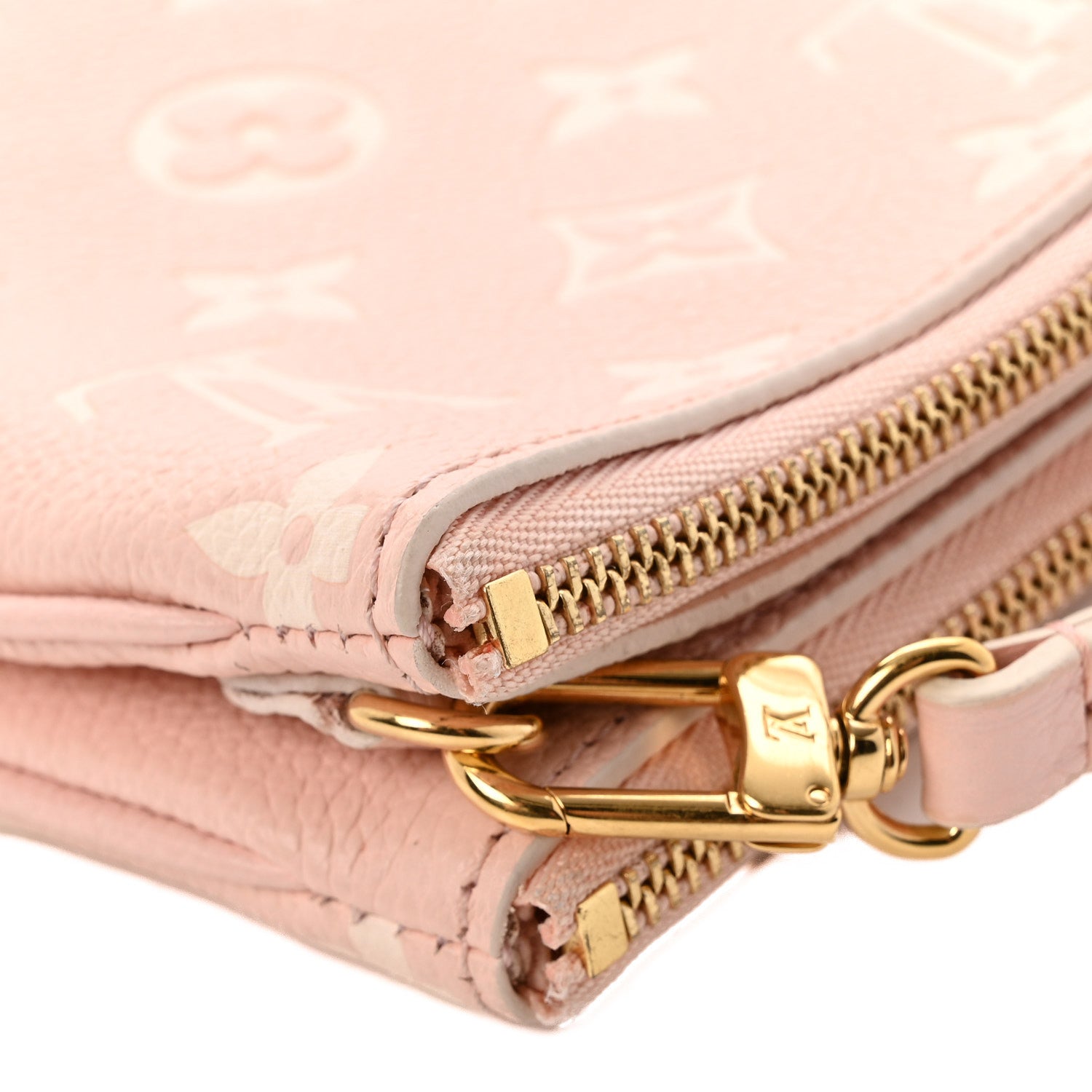 Empreinte Monogram Double Zip Pochette Rose